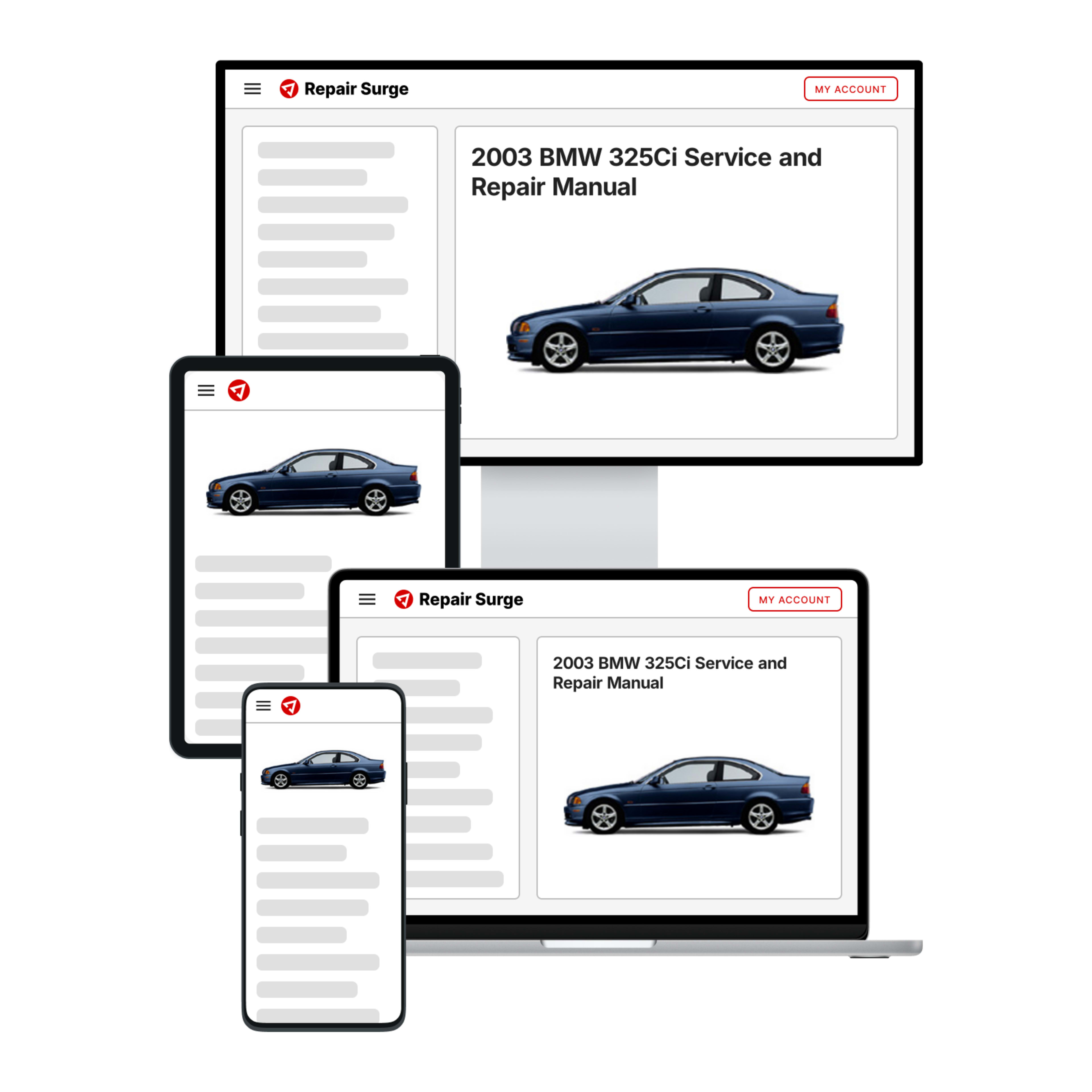 2003 BMW 325Ci service and repair manual hero image