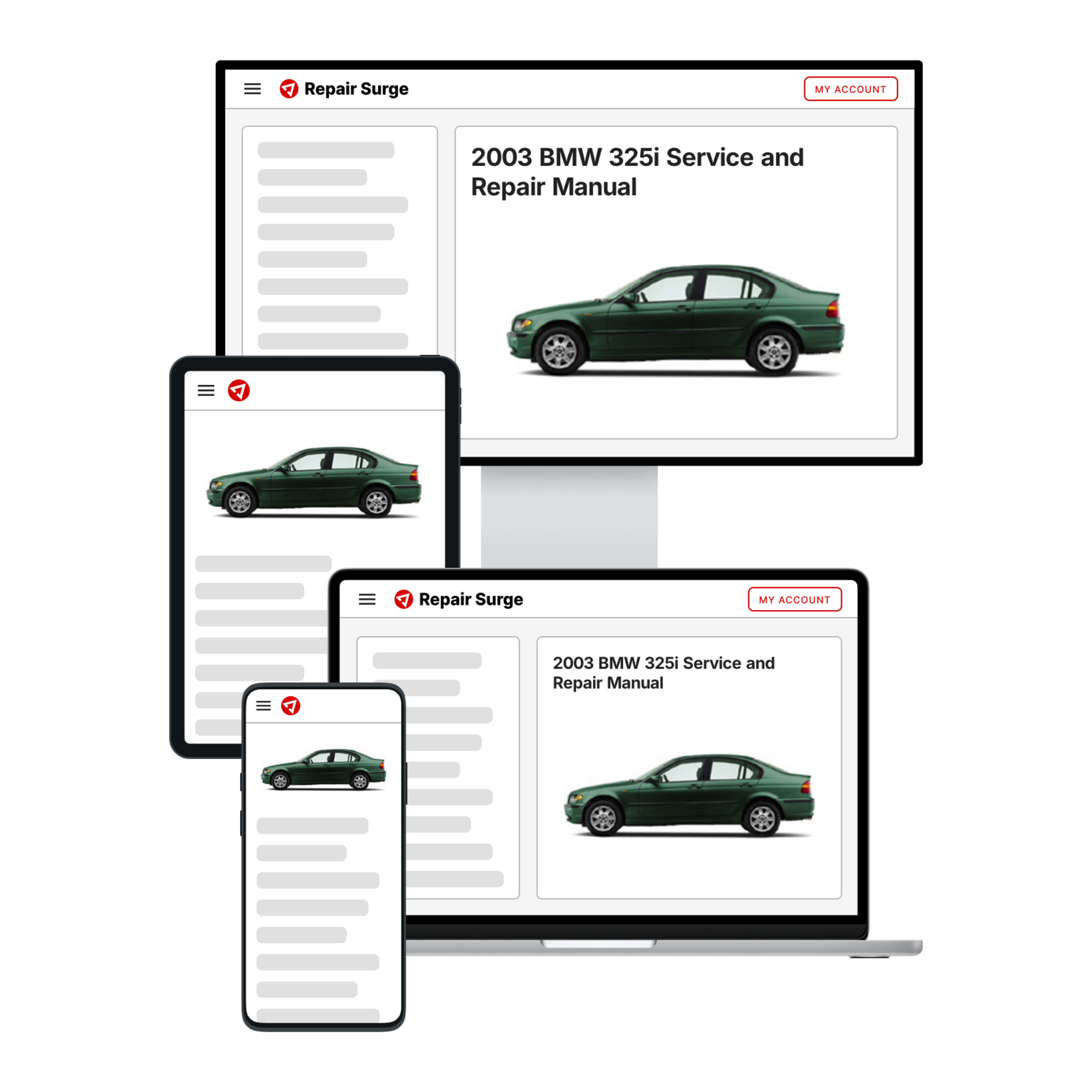 2003 BMW 325i service and repair manual hero image