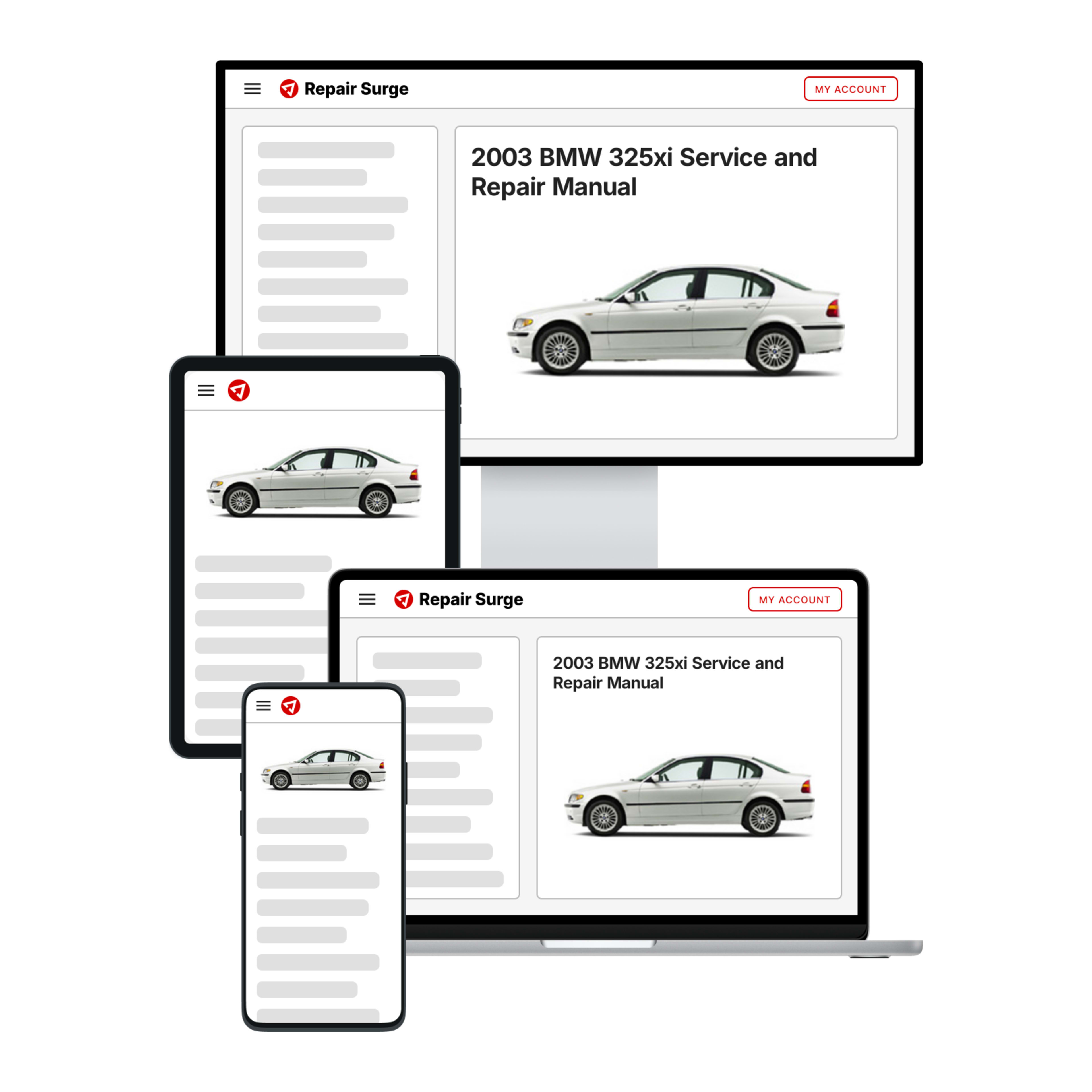 2003 BMW 325xi service and repair manual hero image