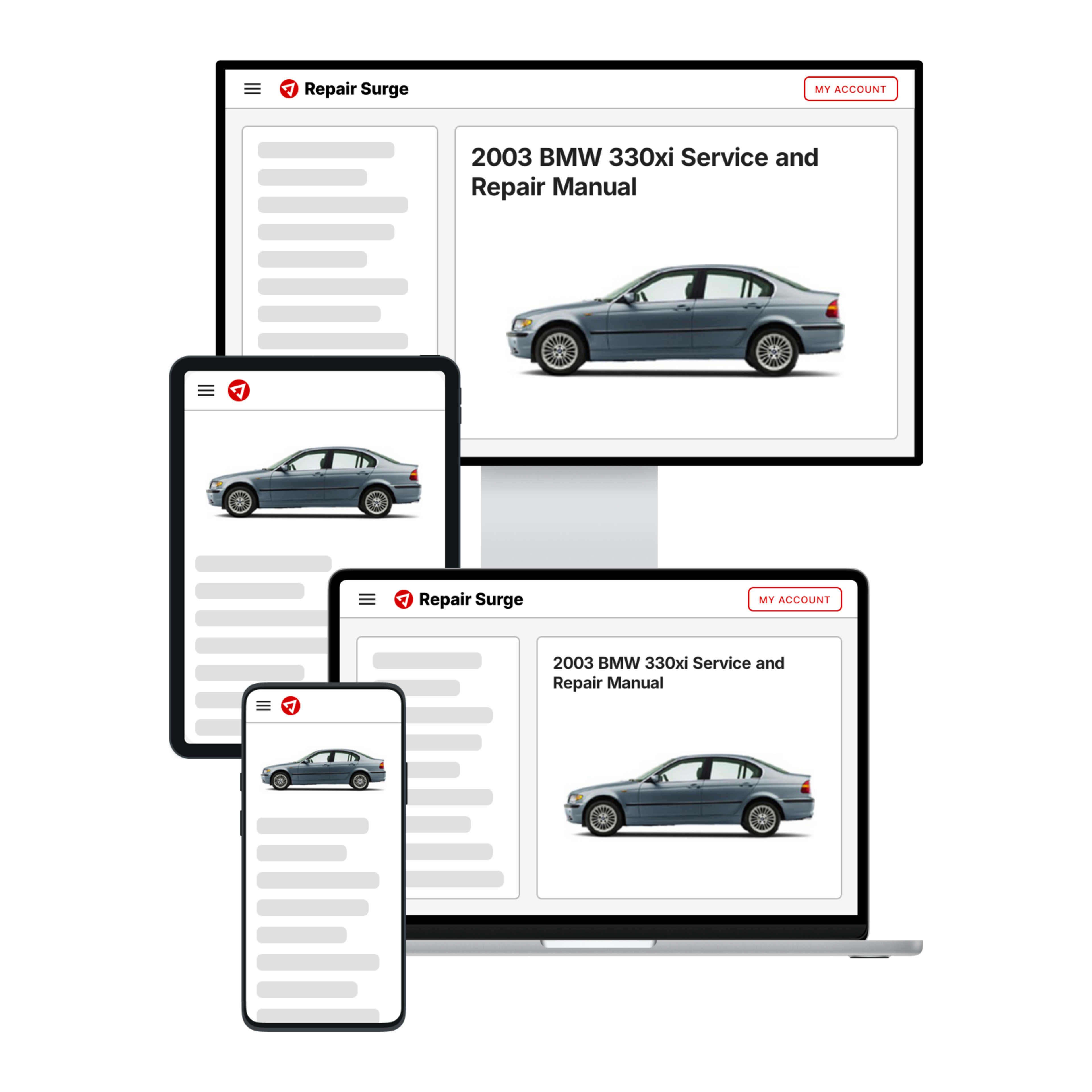 2003 BMW 330xi service and repair manual hero image
