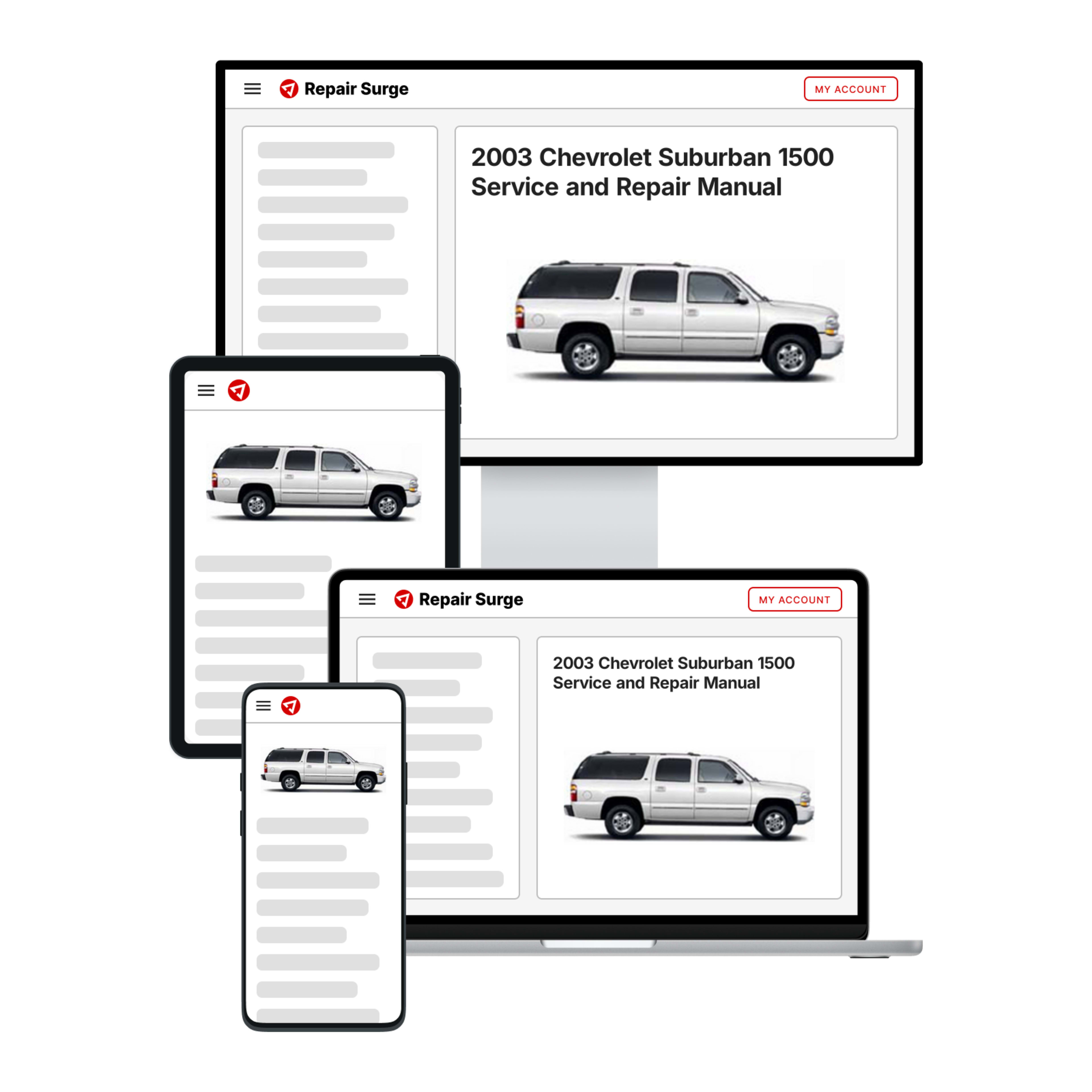 2003 Chevrolet Suburban 1500 service and repair manual hero image