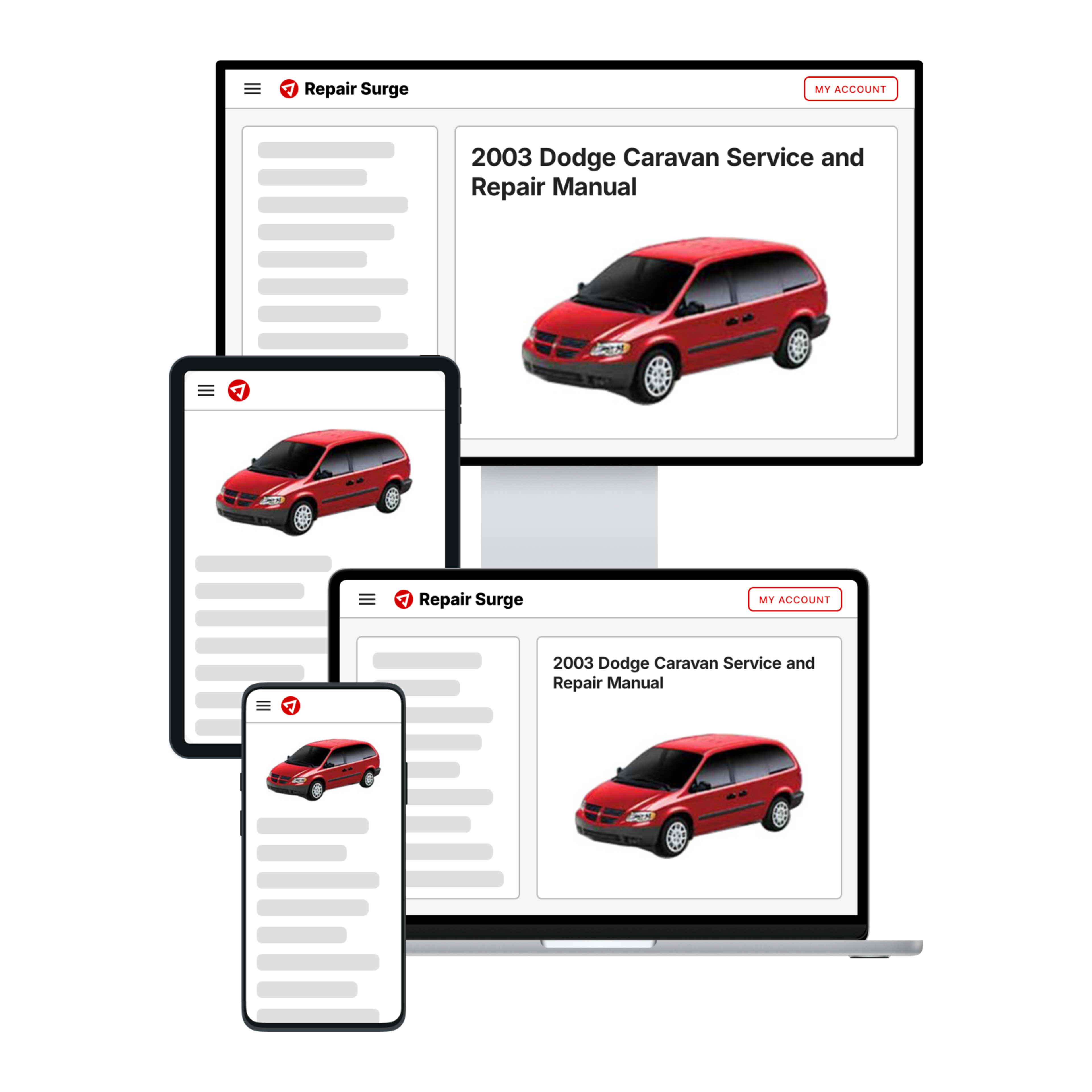 2003 Dodge Caravan service and repair manual hero image