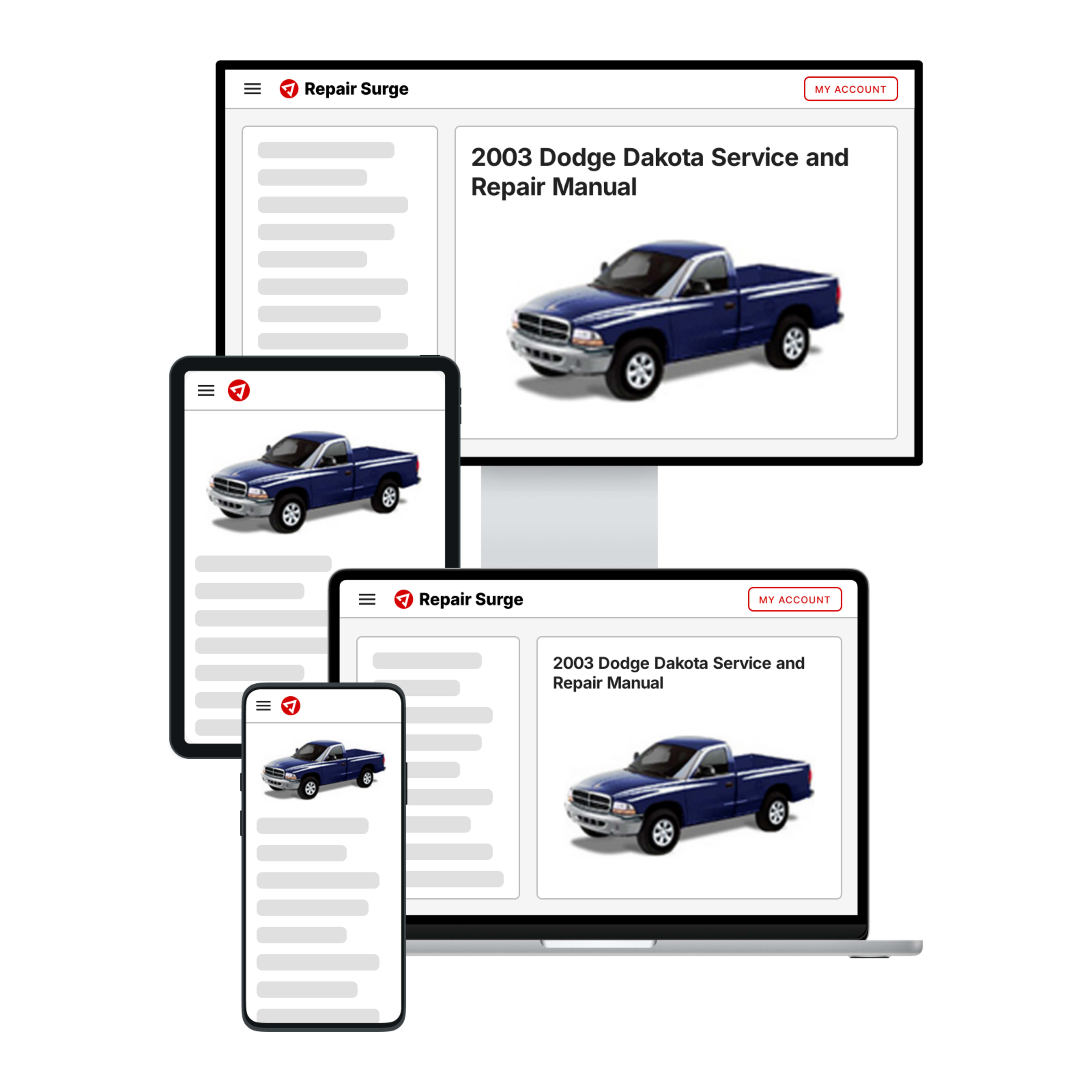 2003 Dodge Dakota service and repair manual hero image