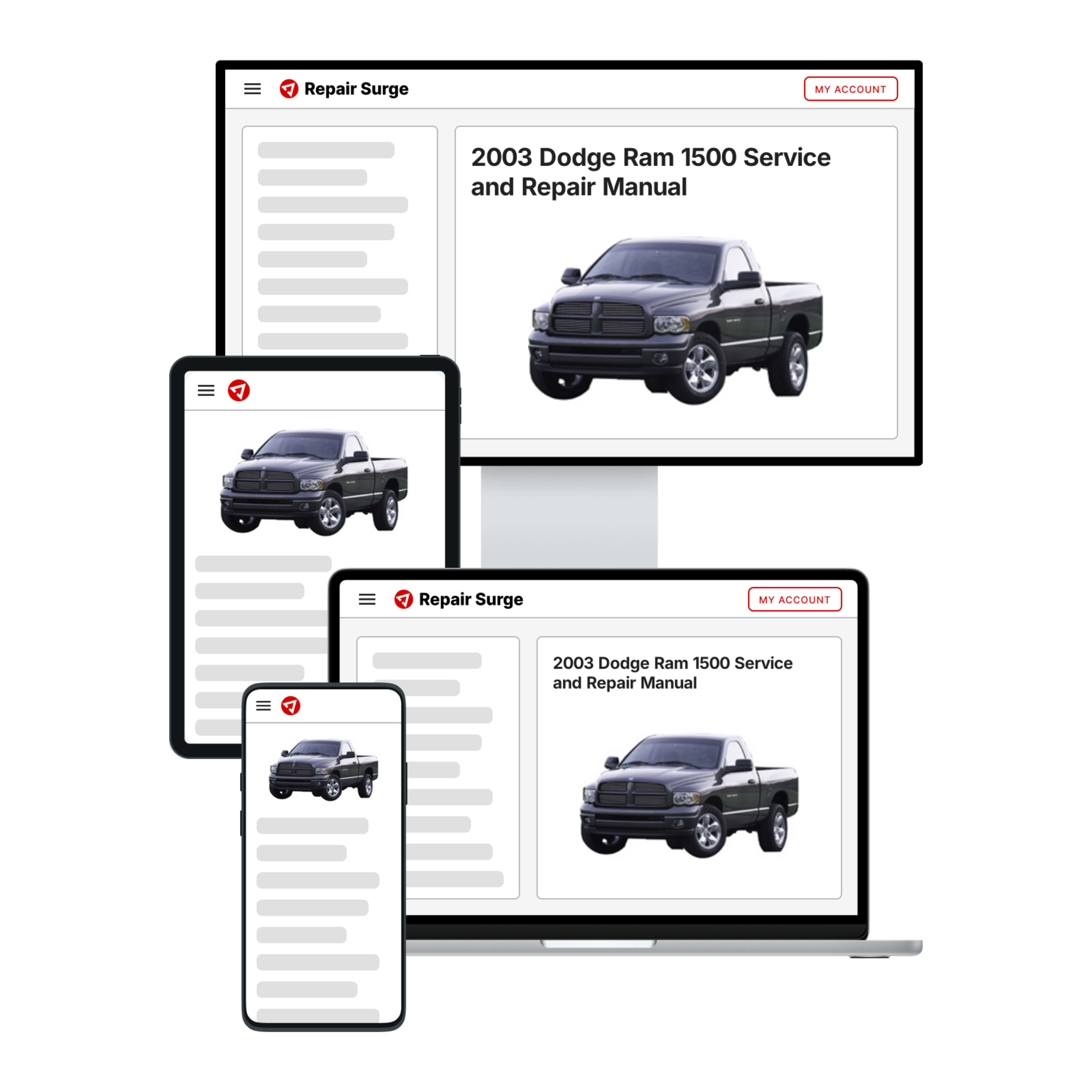 2003 Dodge Ram 1500 service and repair manual hero image