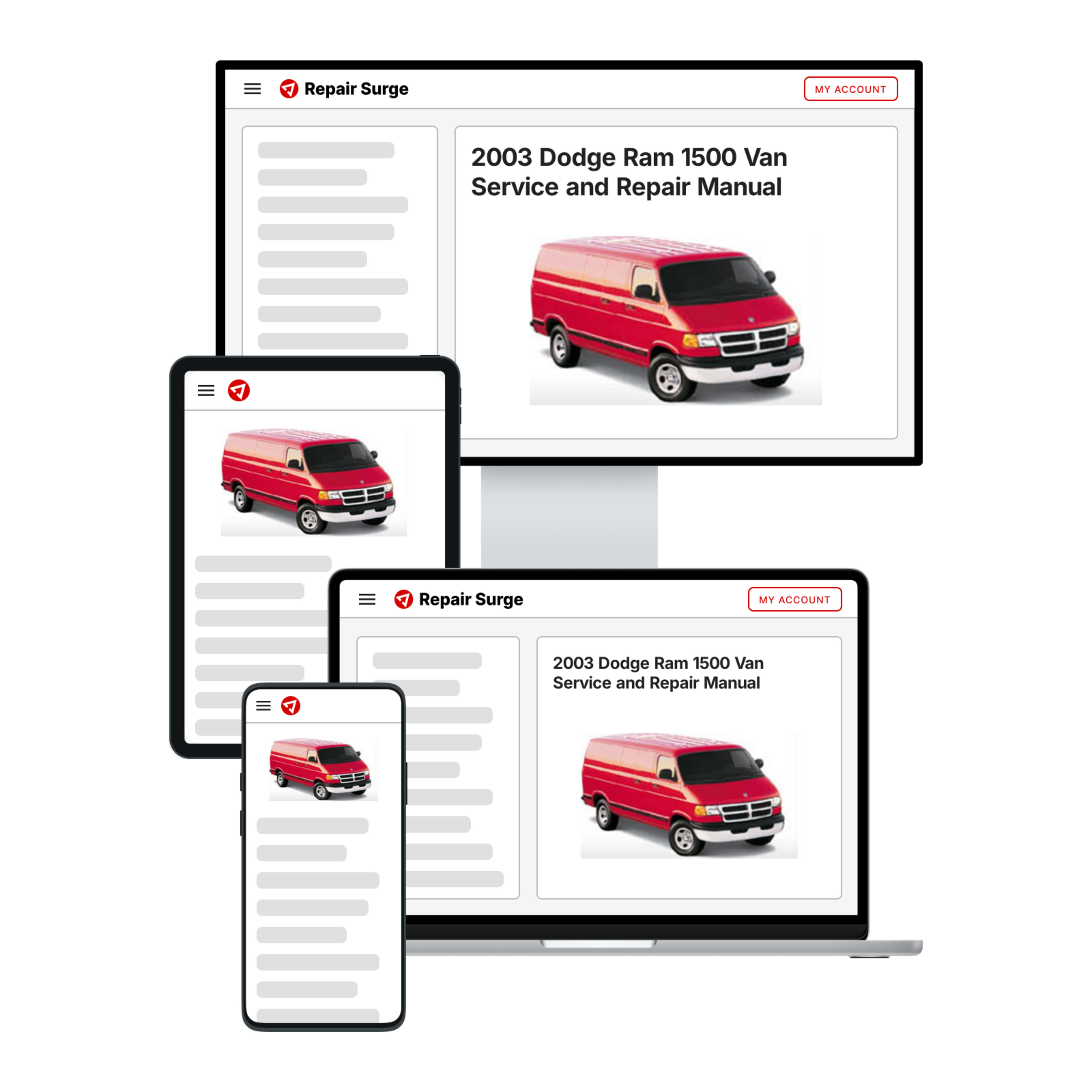 2003 Dodge Ram 1500 Van service and repair manual hero image