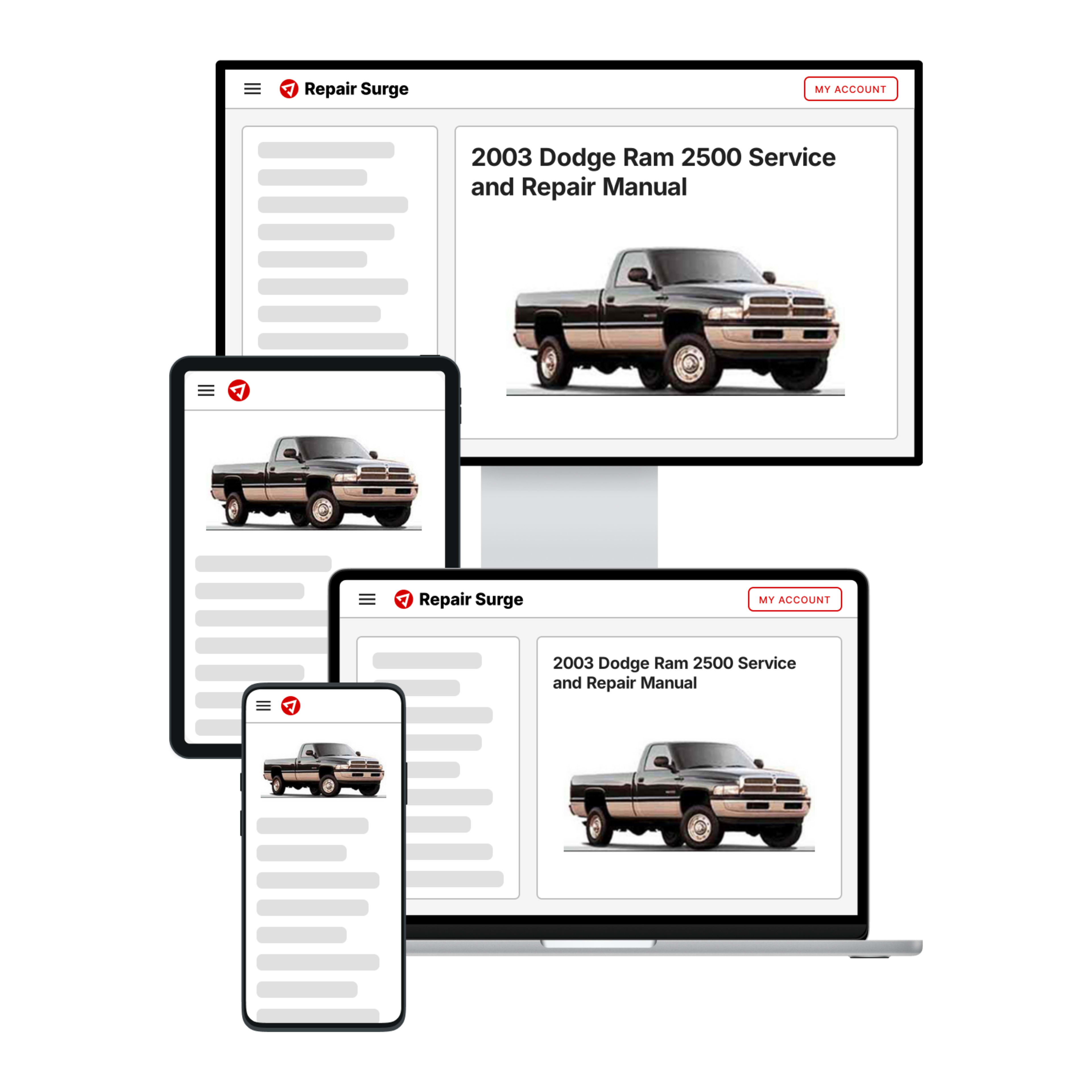 2003 Dodge Ram 2500 service and repair manual hero image