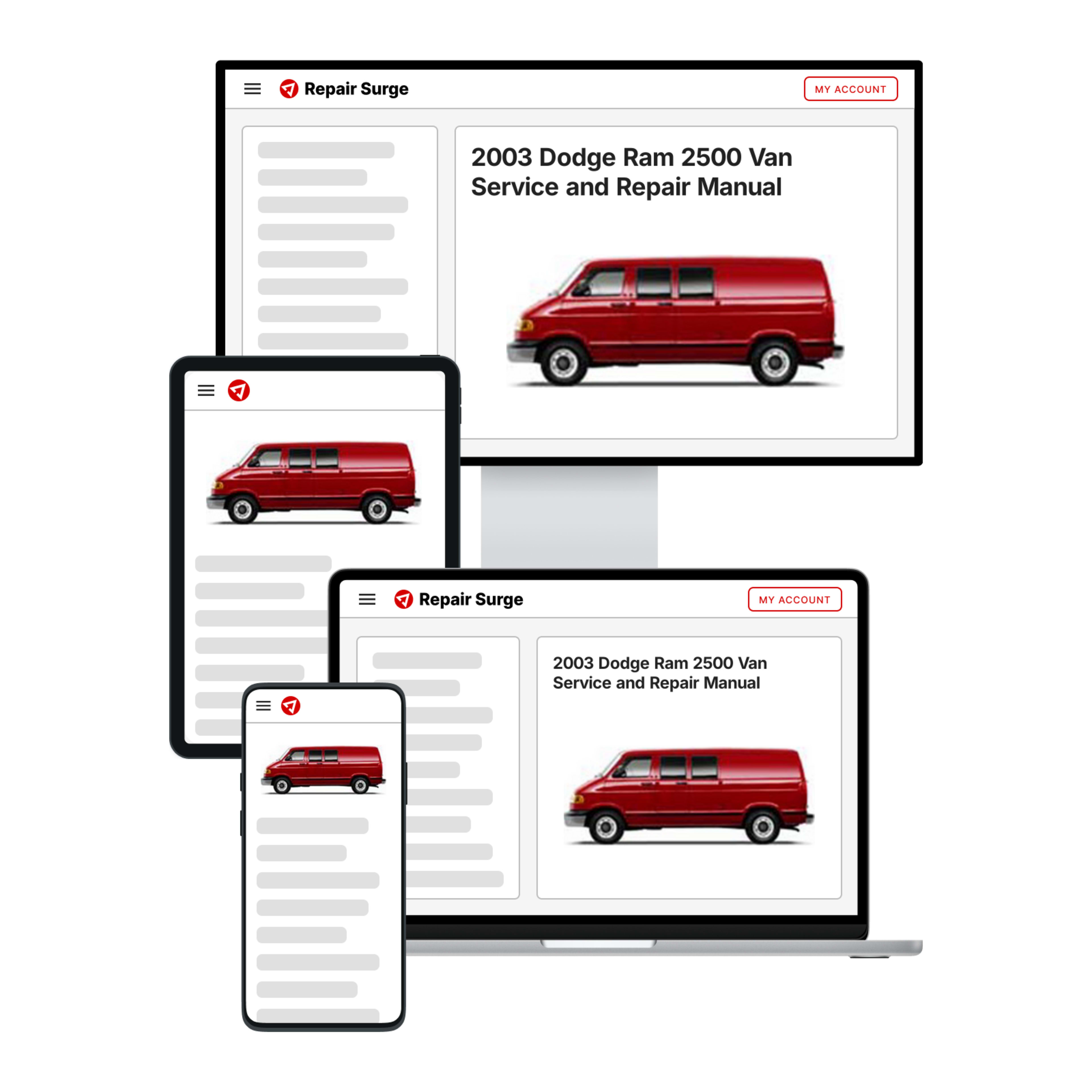 2003 Dodge Ram 2500 Van service and repair manual hero image