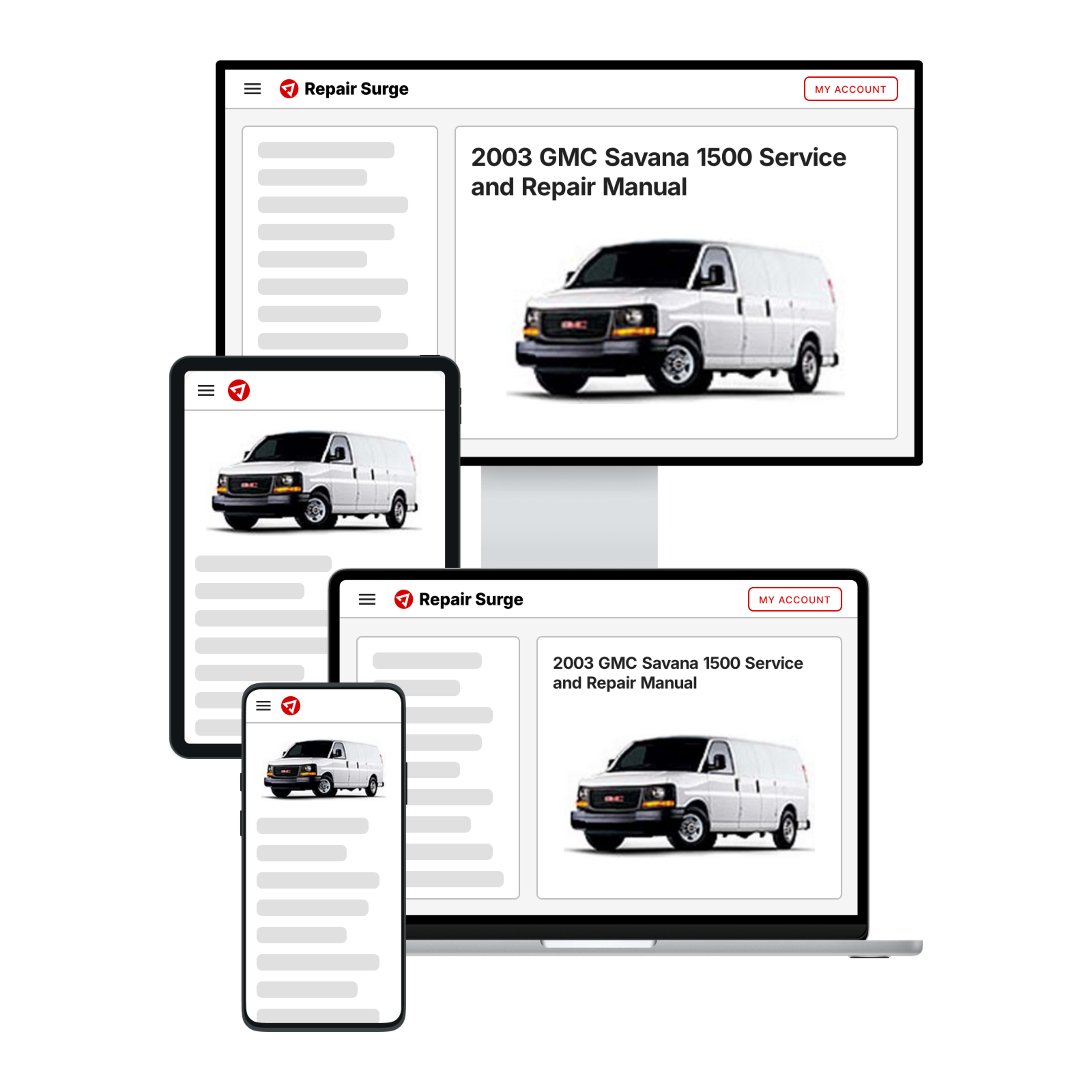2003 GMC Savana 1500 service and repair manual hero image