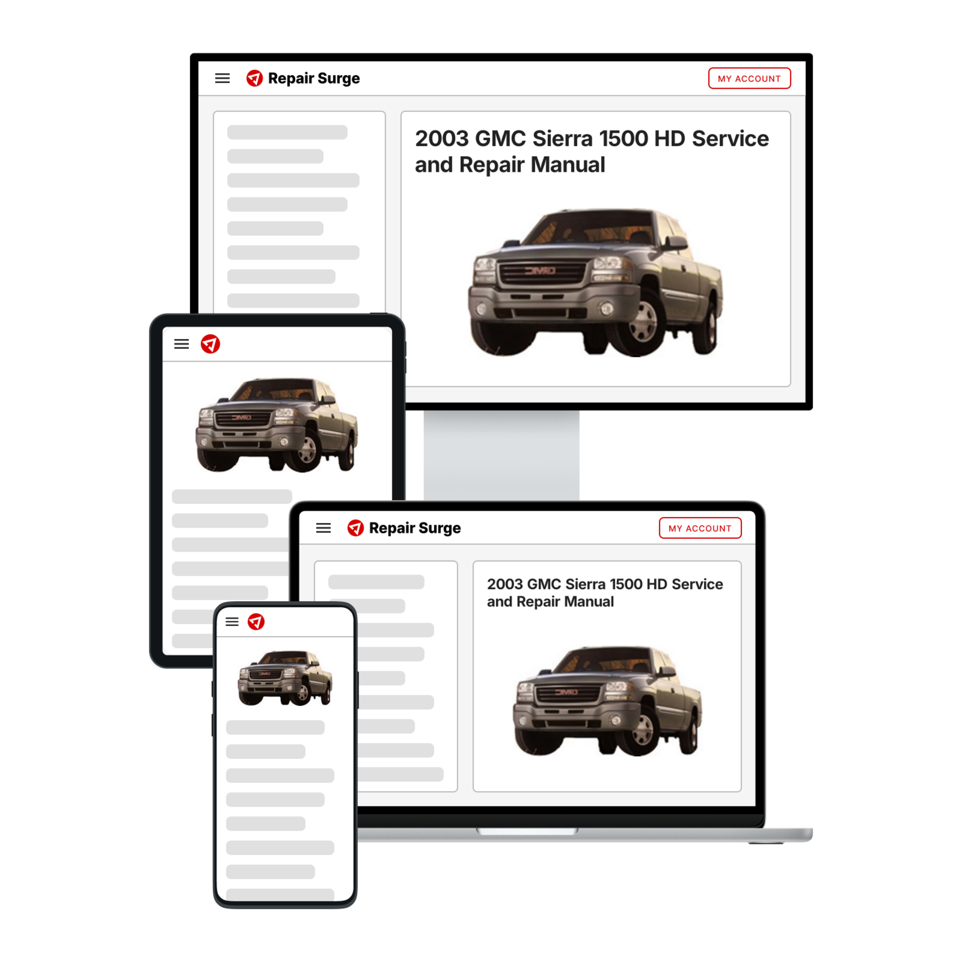 2003 GMC Sierra 1500 HD service and repair manual hero image