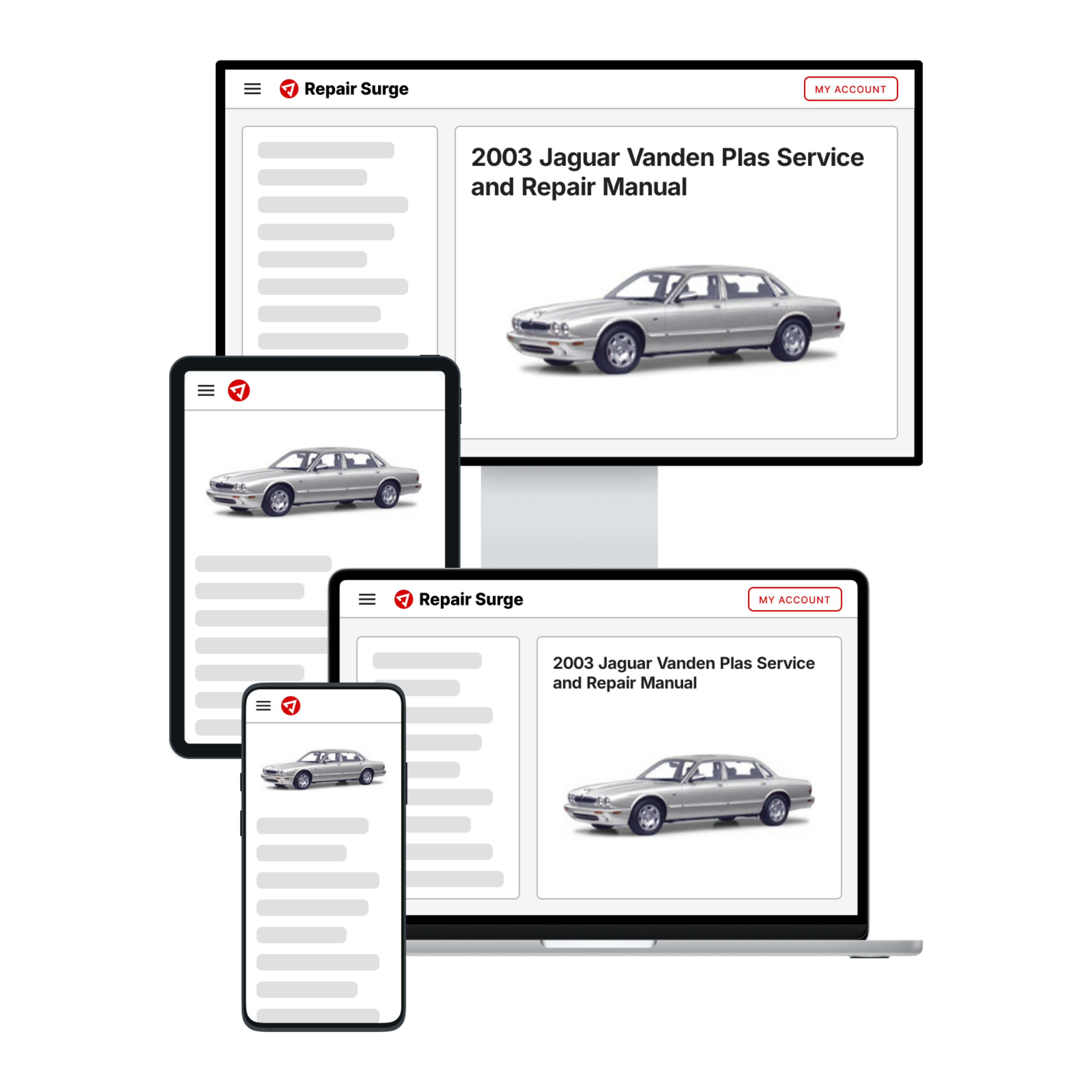 2003 Jaguar Vanden Plas service and repair manual hero image