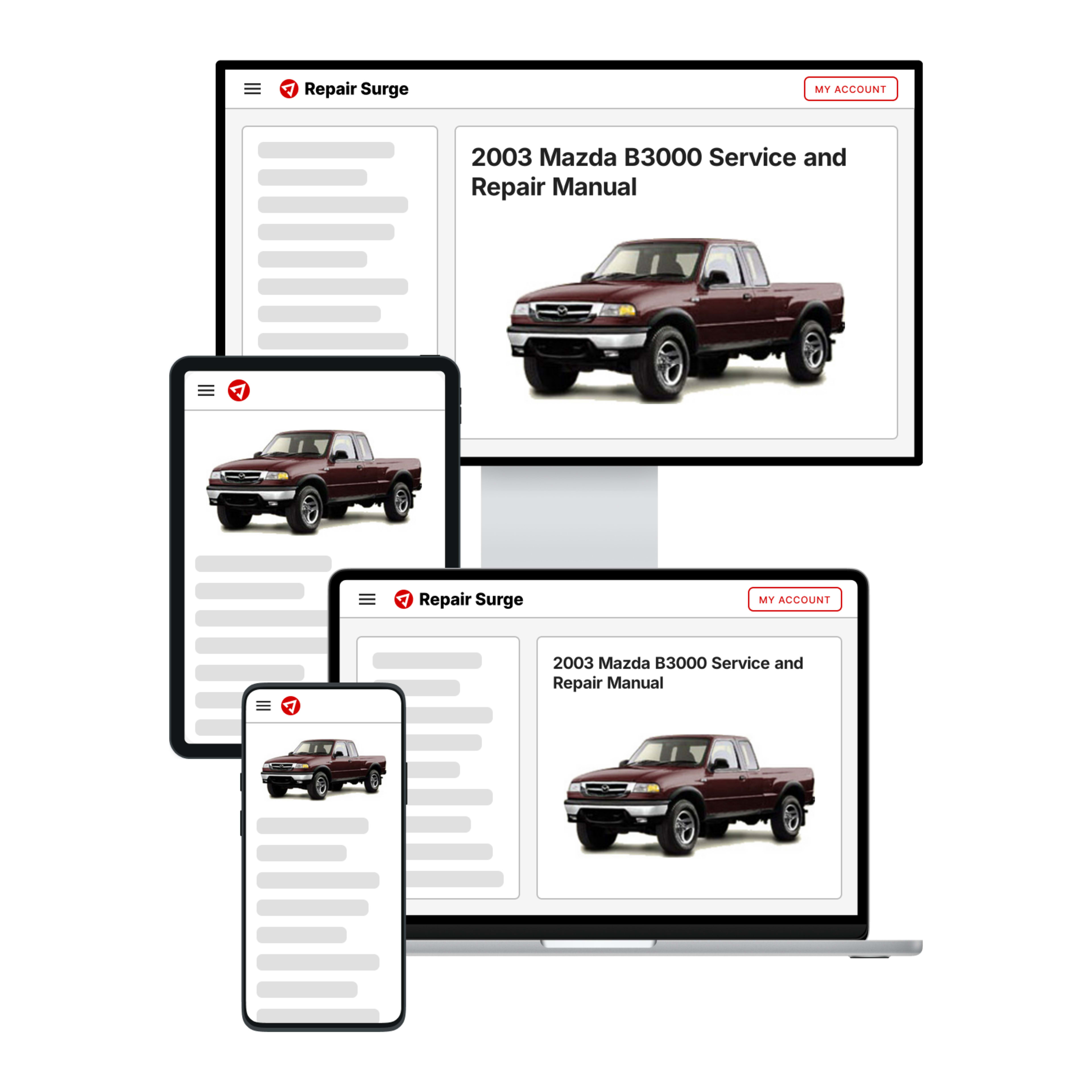 2003 Mazda B3000 service and repair manual hero image