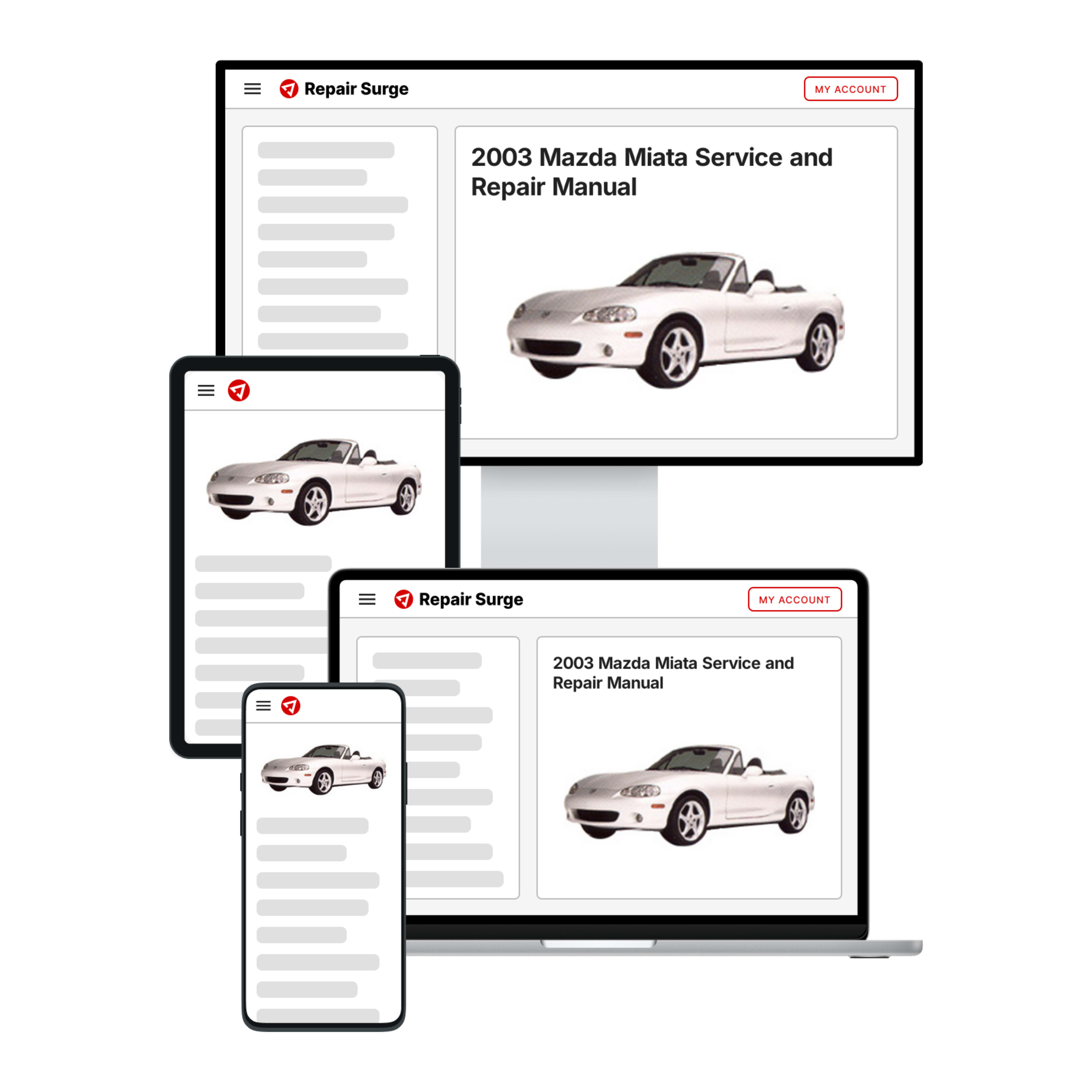 2003 Mazda Miata service and repair manual hero image