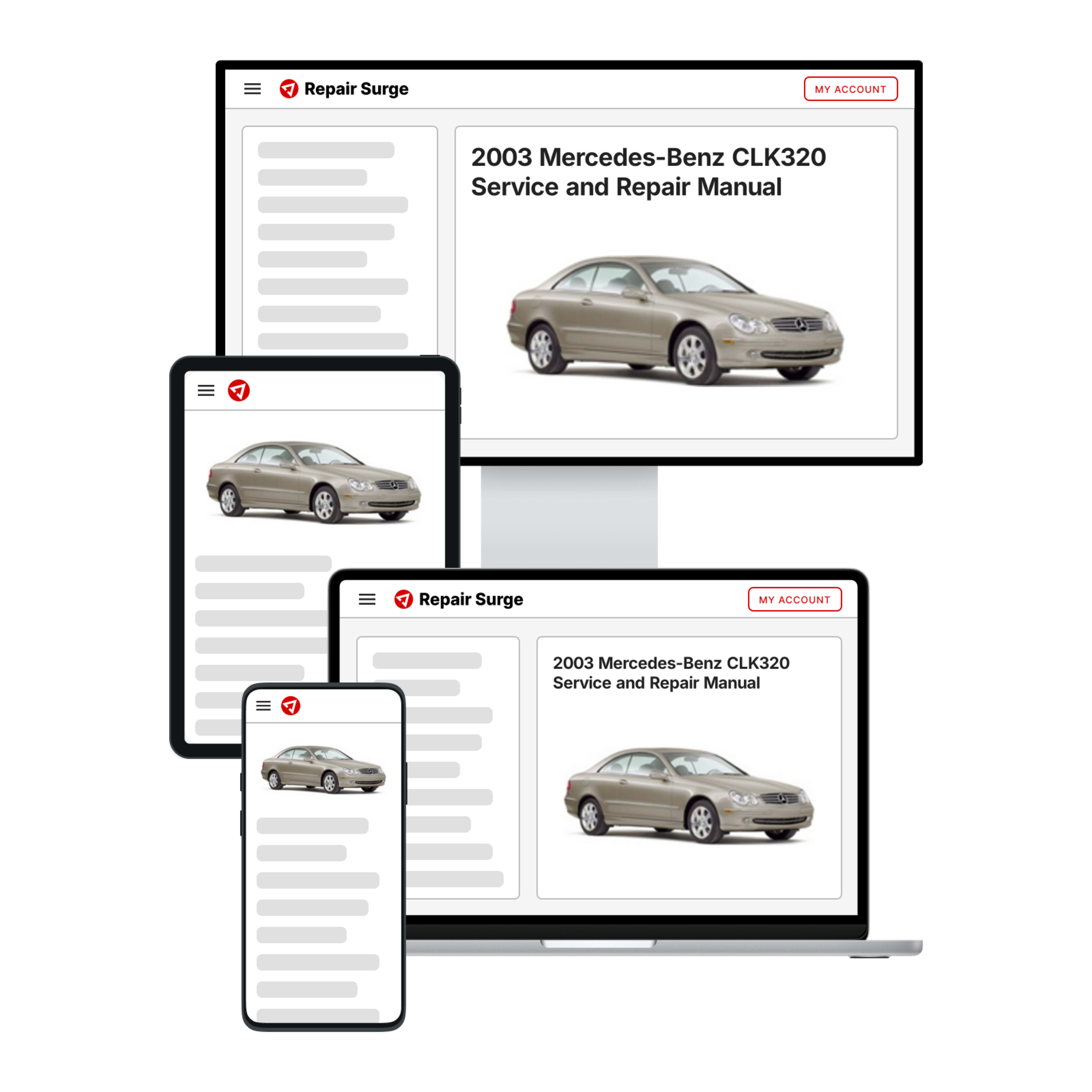 2003 Mercedes-Benz CLK320 service and repair manual hero image