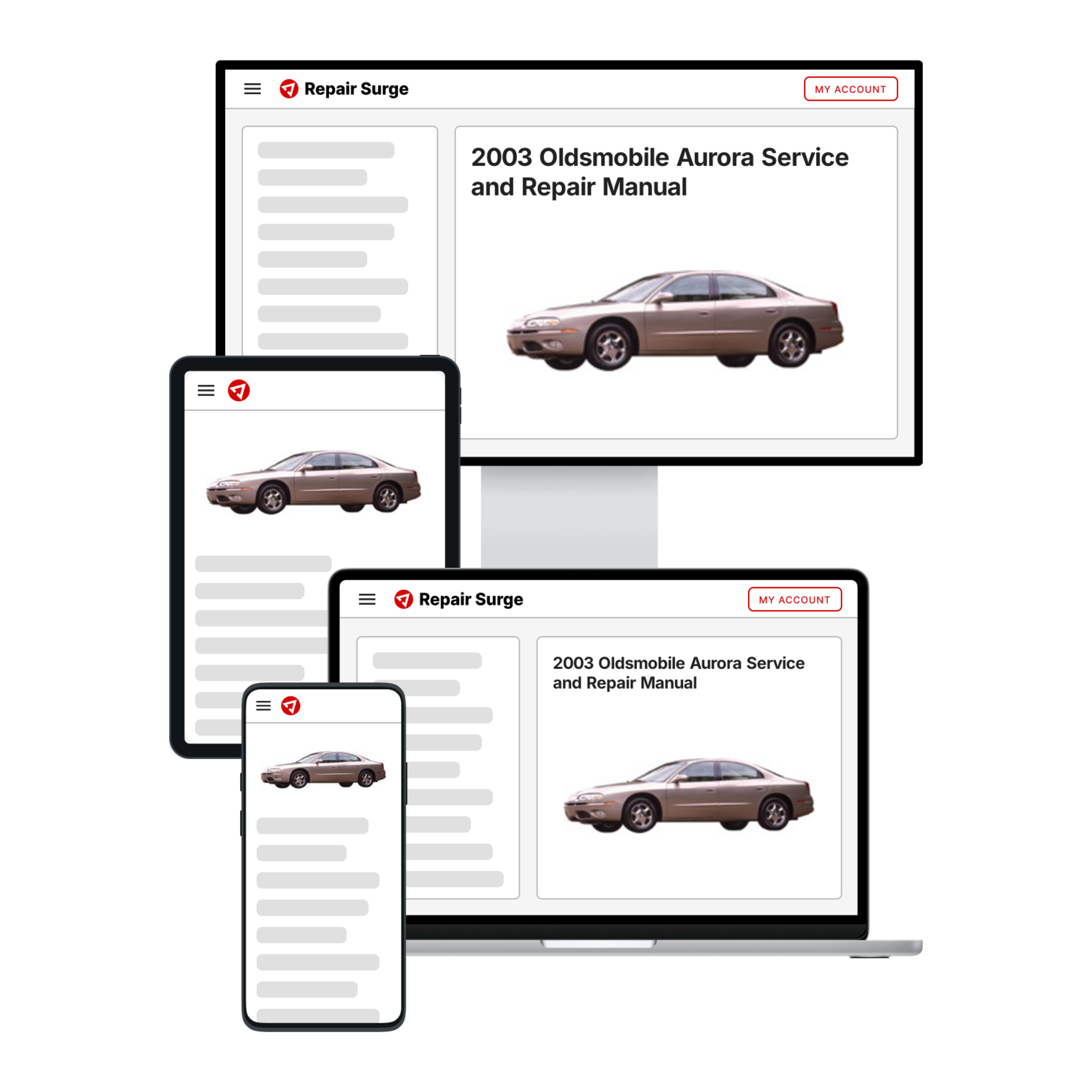 2003 Oldsmobile Aurora service and repair manual hero image