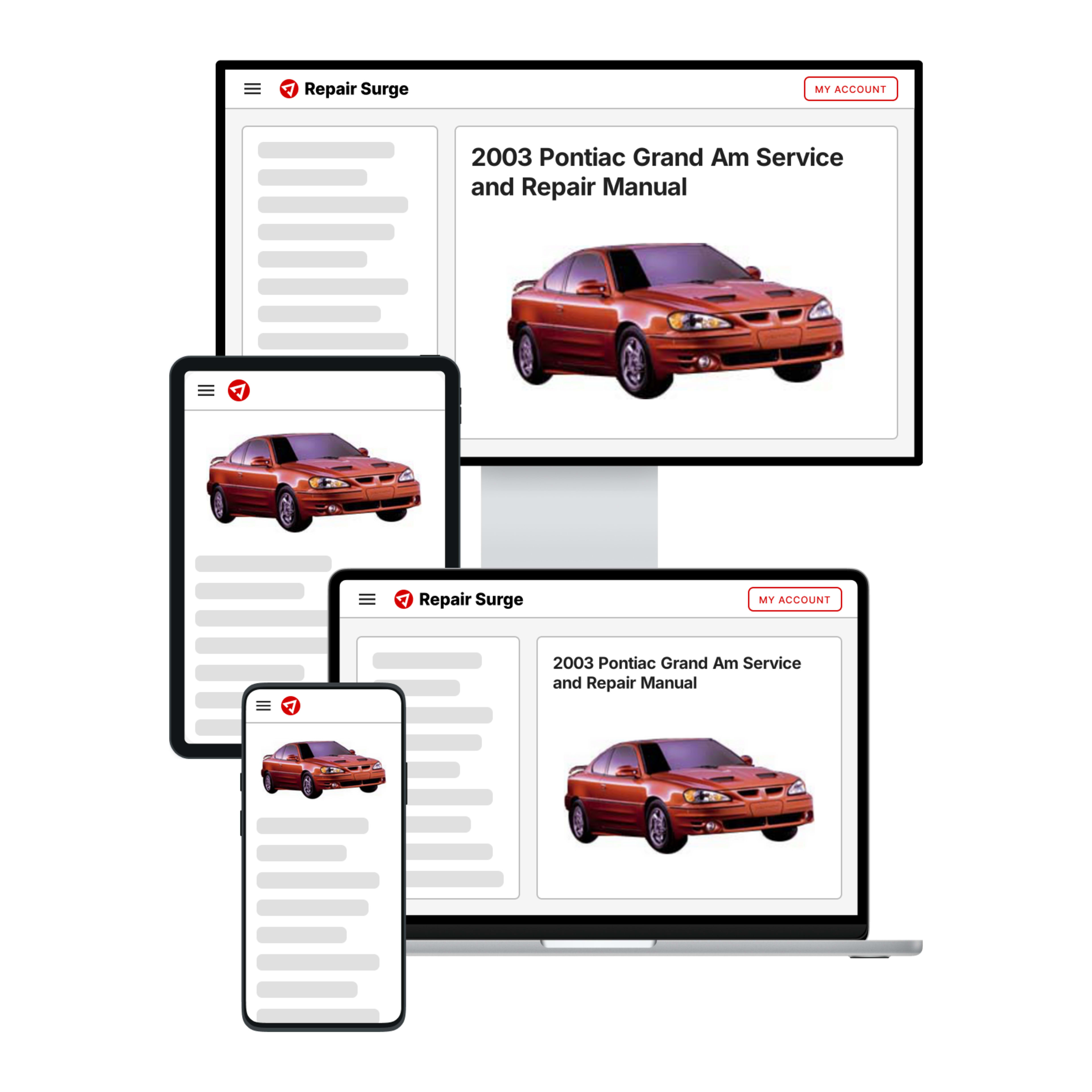 2003 Pontiac Grand Am service and repair manual hero image