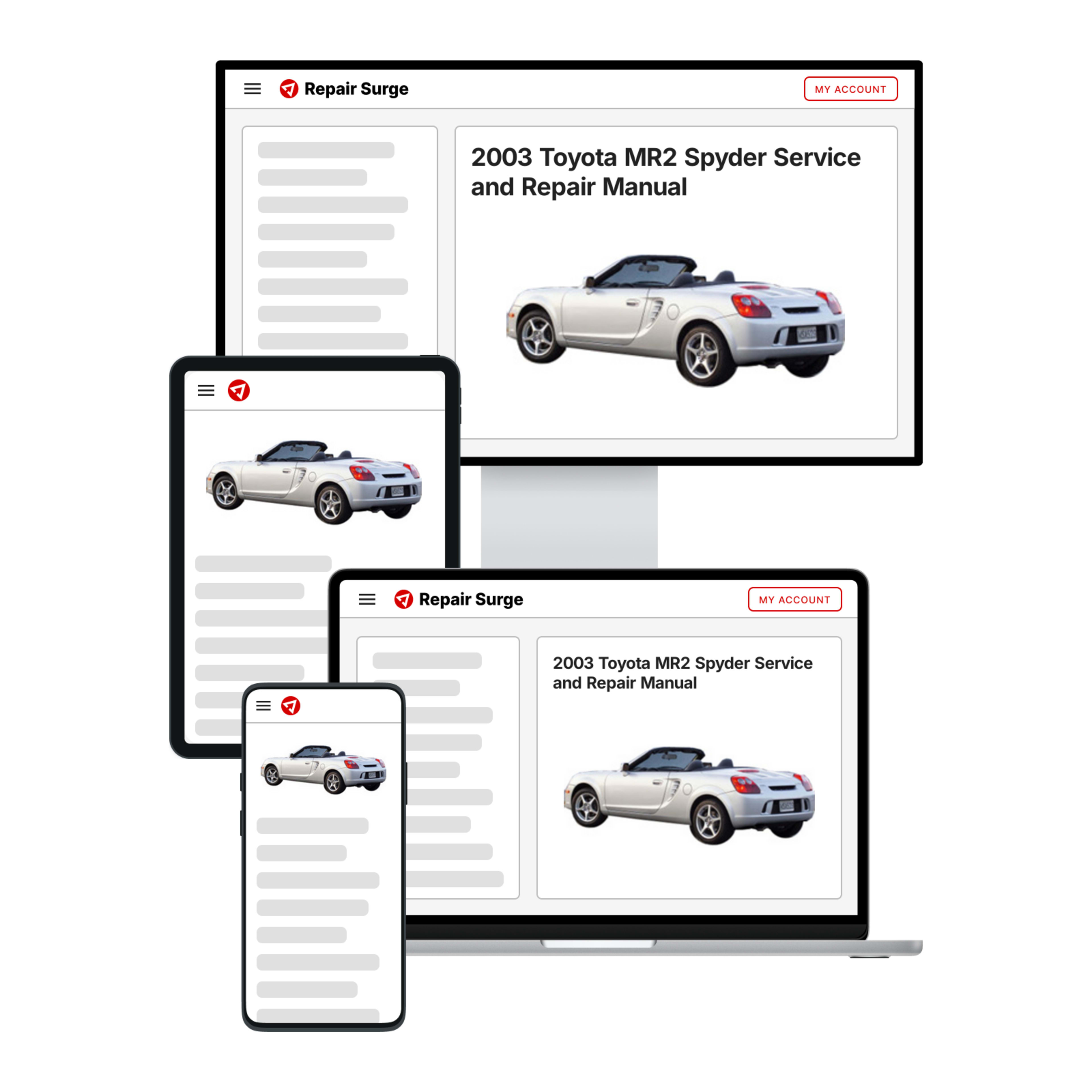 2003 Toyota MR2 Spyder service and repair manual hero image