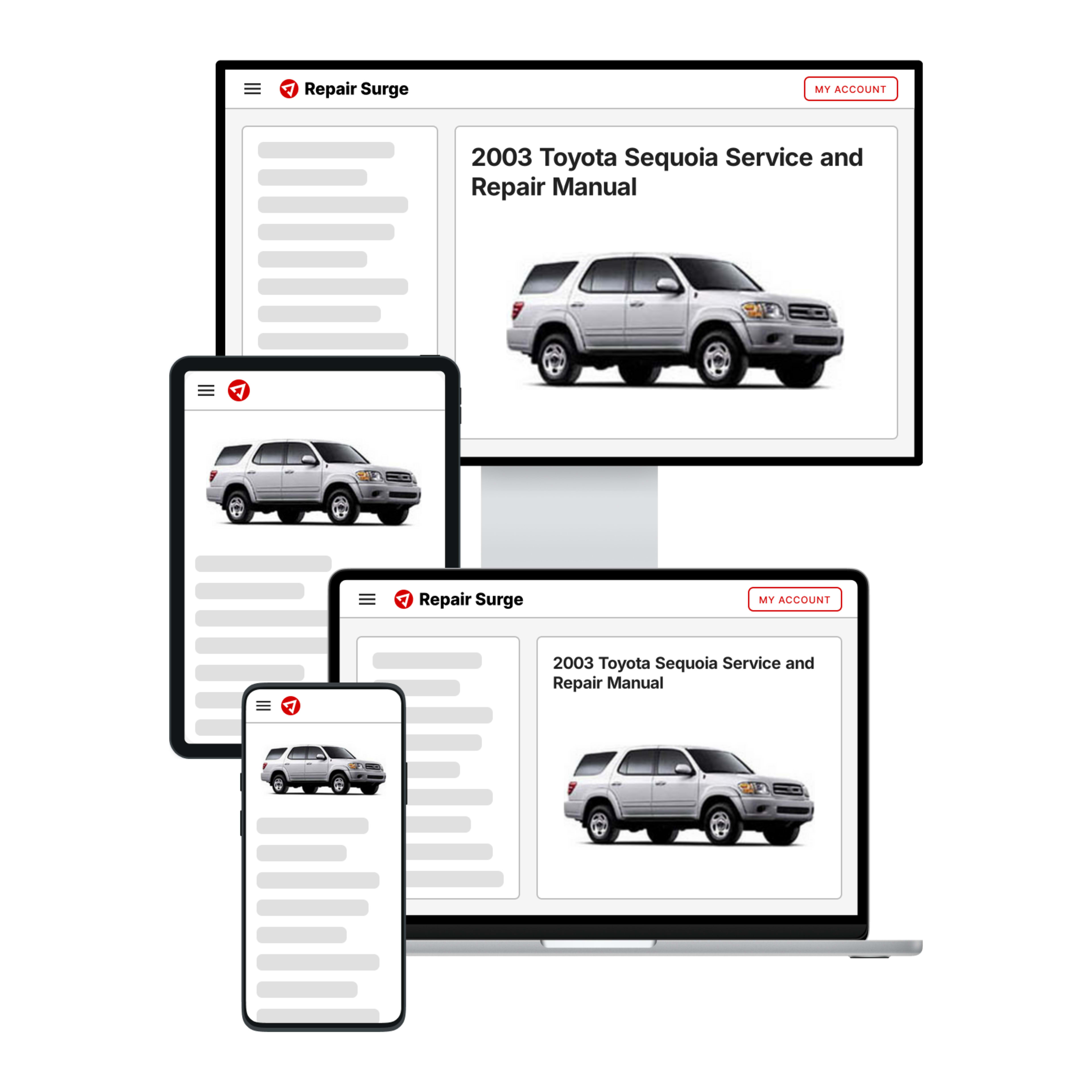 2003 Toyota Sequoia service and repair manual hero image
