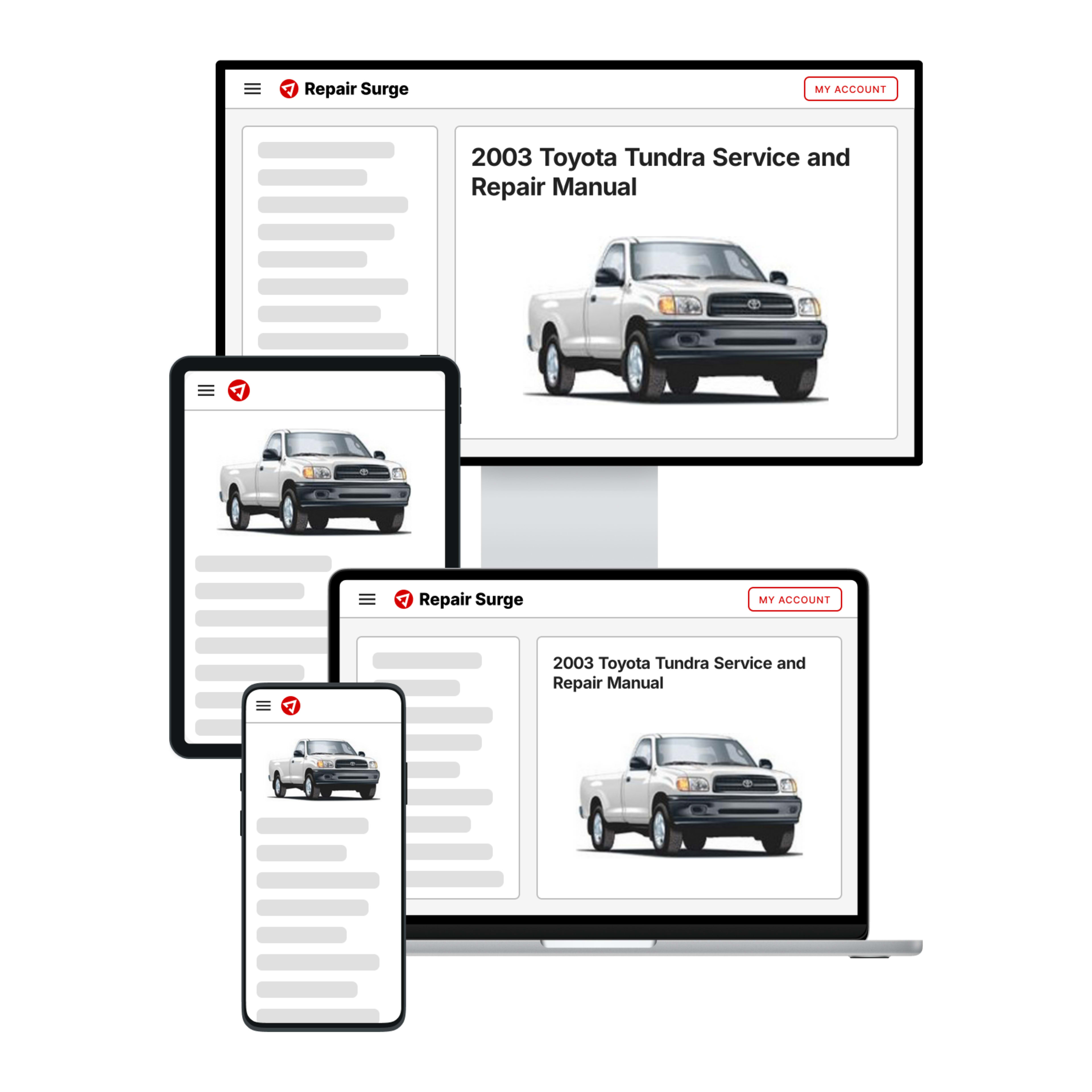 2003 Toyota Tundra service and repair manual hero image