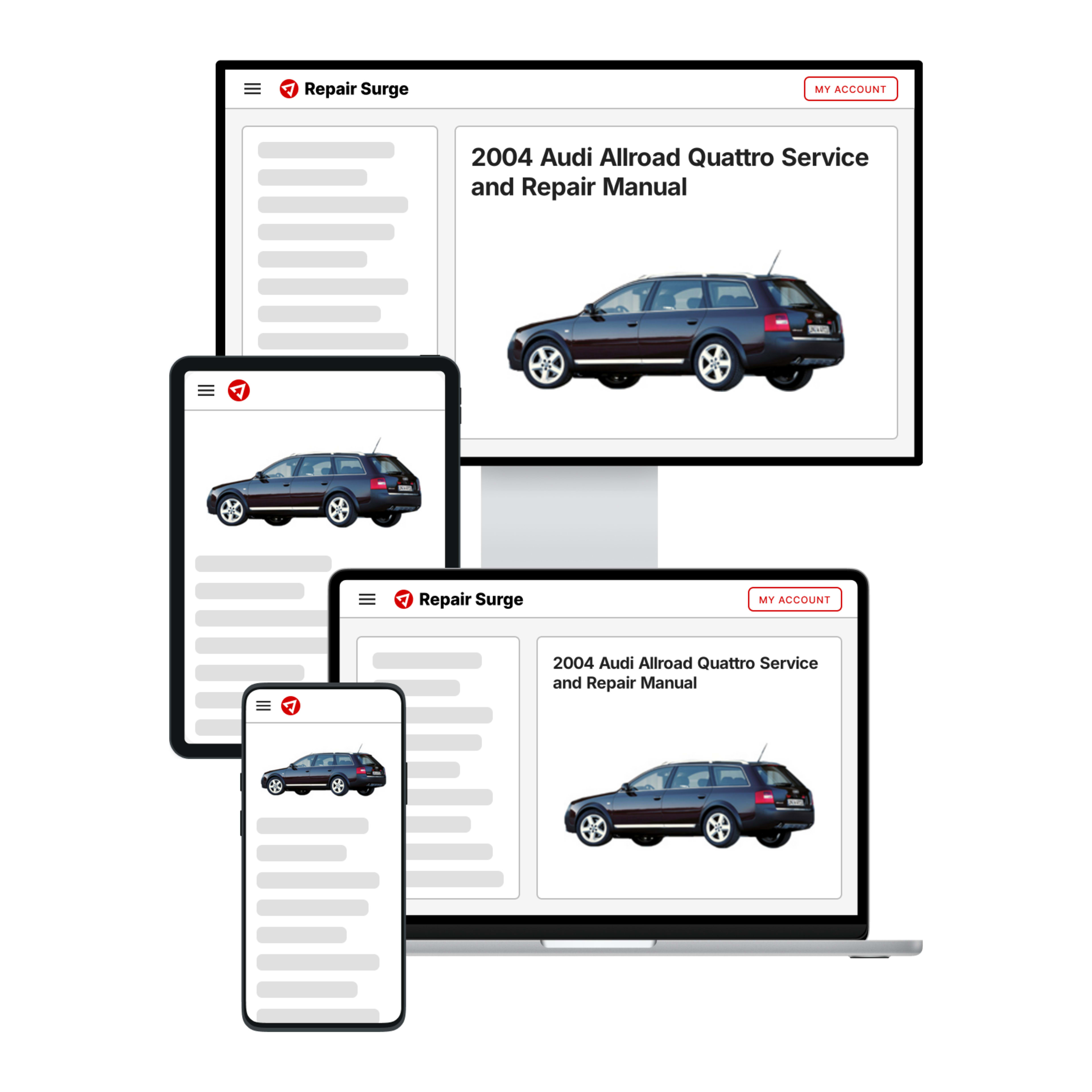 2004 Audi Allroad Quattro service and repair manual hero image