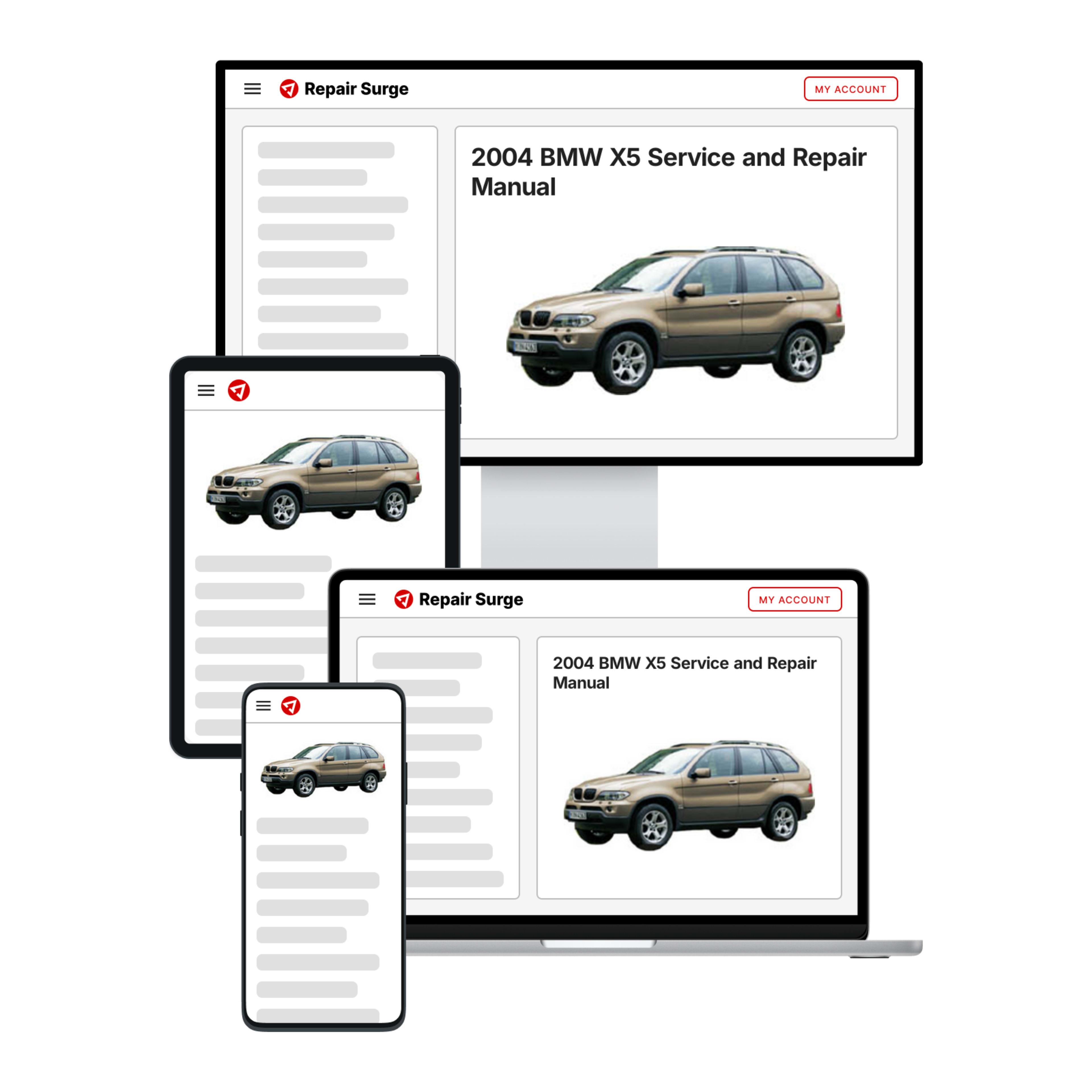 2004 BMW X5 service and repair manual hero image