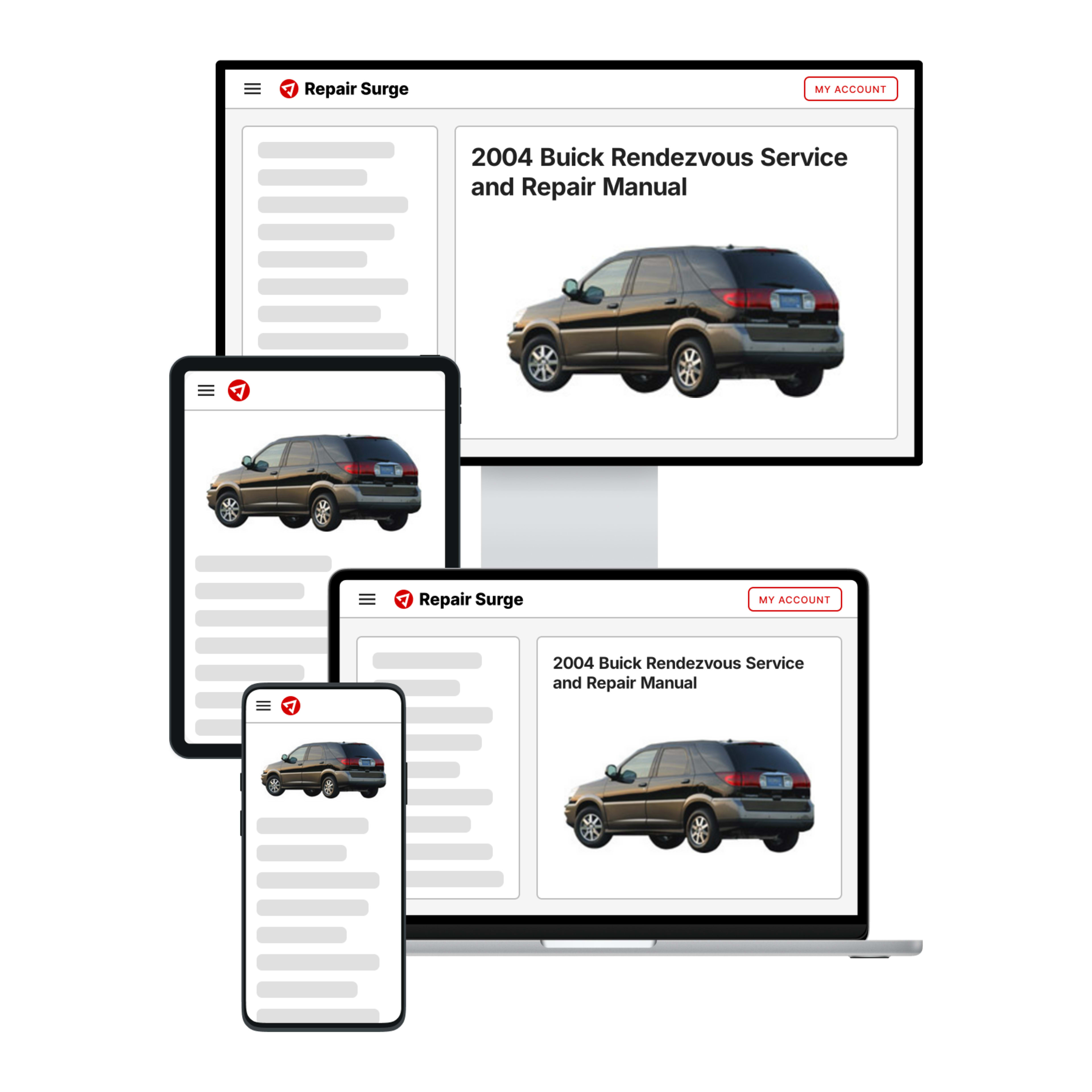 2004 Buick Rendezvous service and repair manual hero image