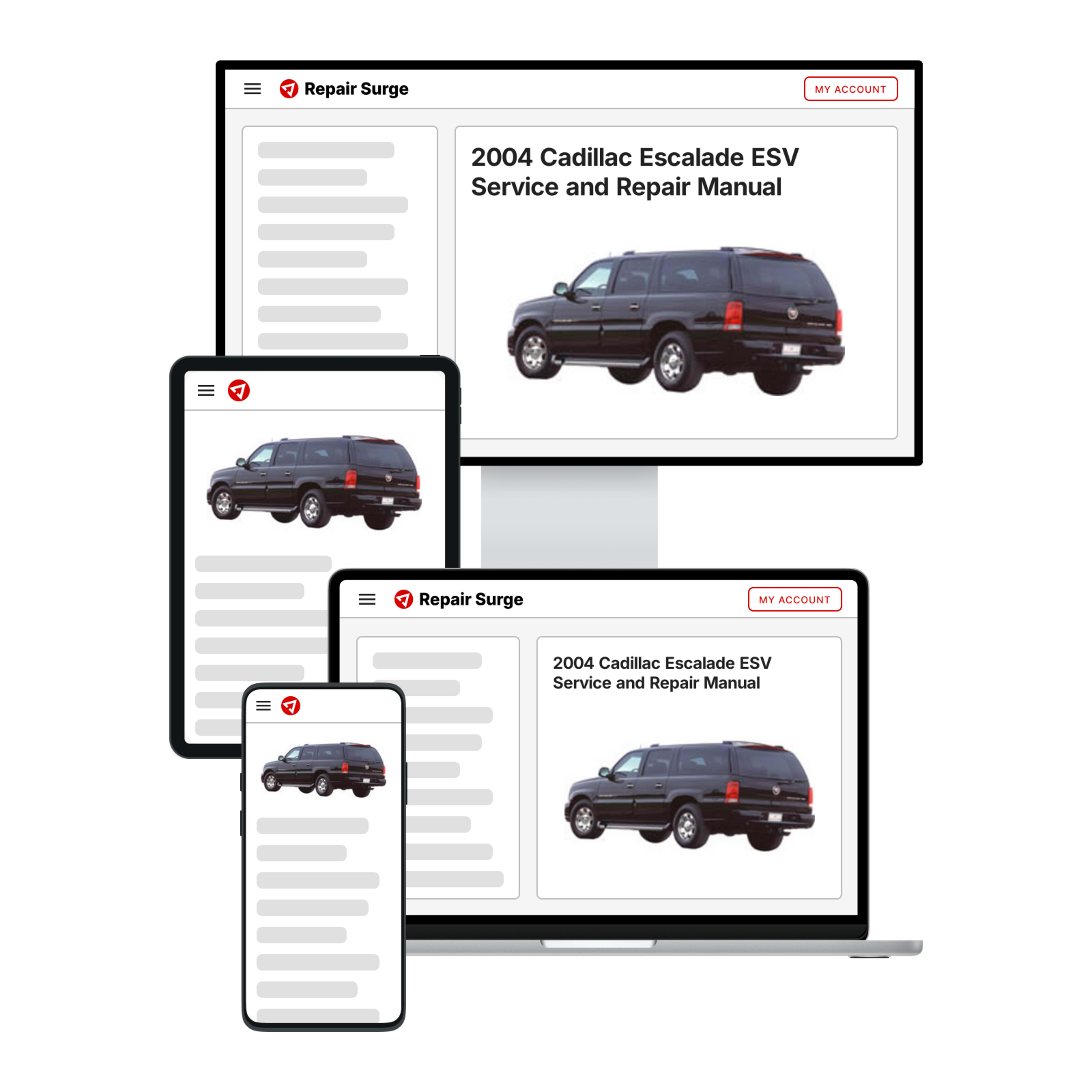 2004 Cadillac Escalade ESV service and repair manual hero image
