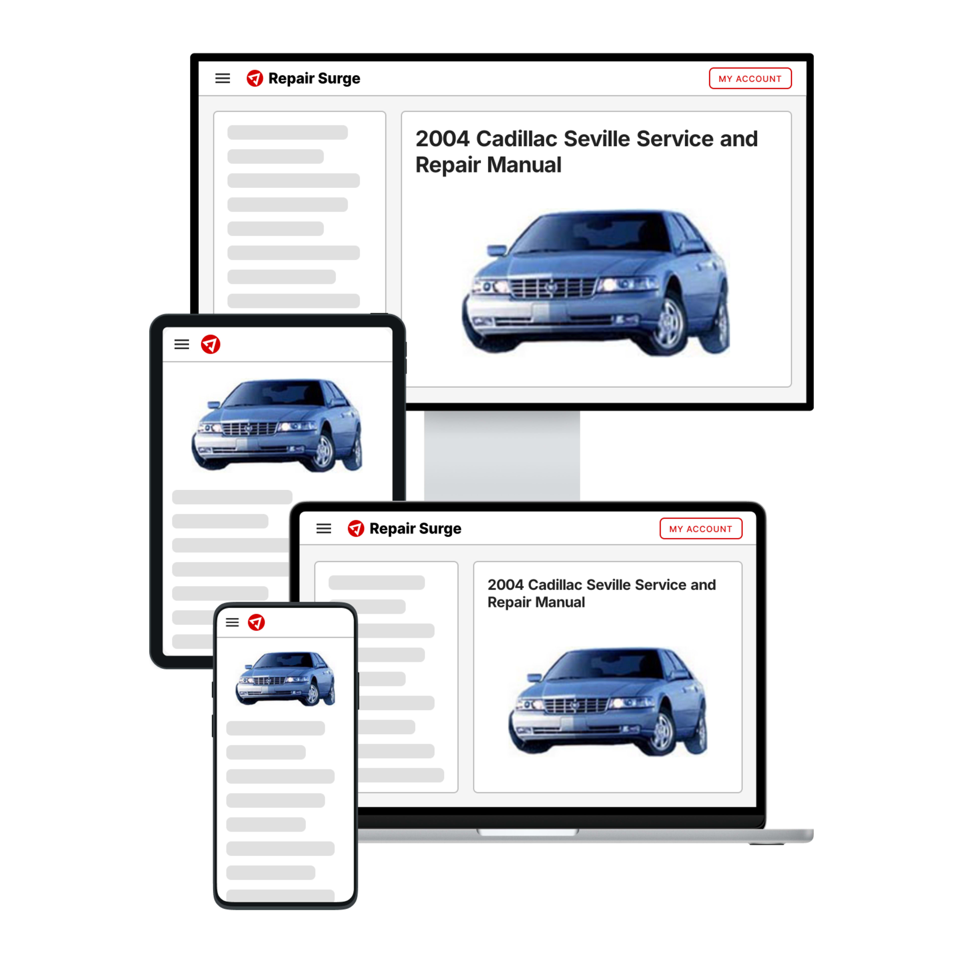 2004 Cadillac Seville service and repair manual hero image