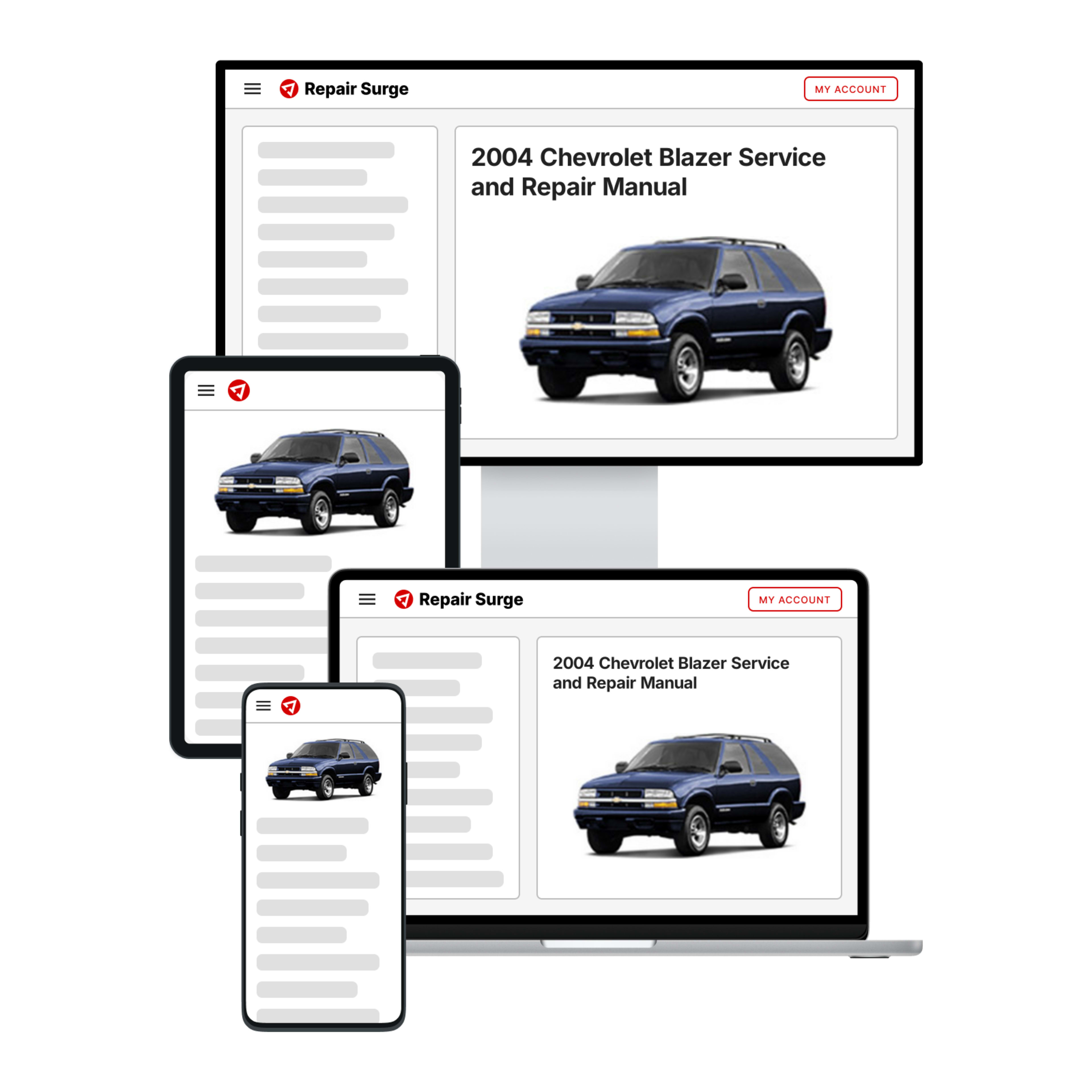 2004 Chevrolet Blazer service and repair manual hero image
