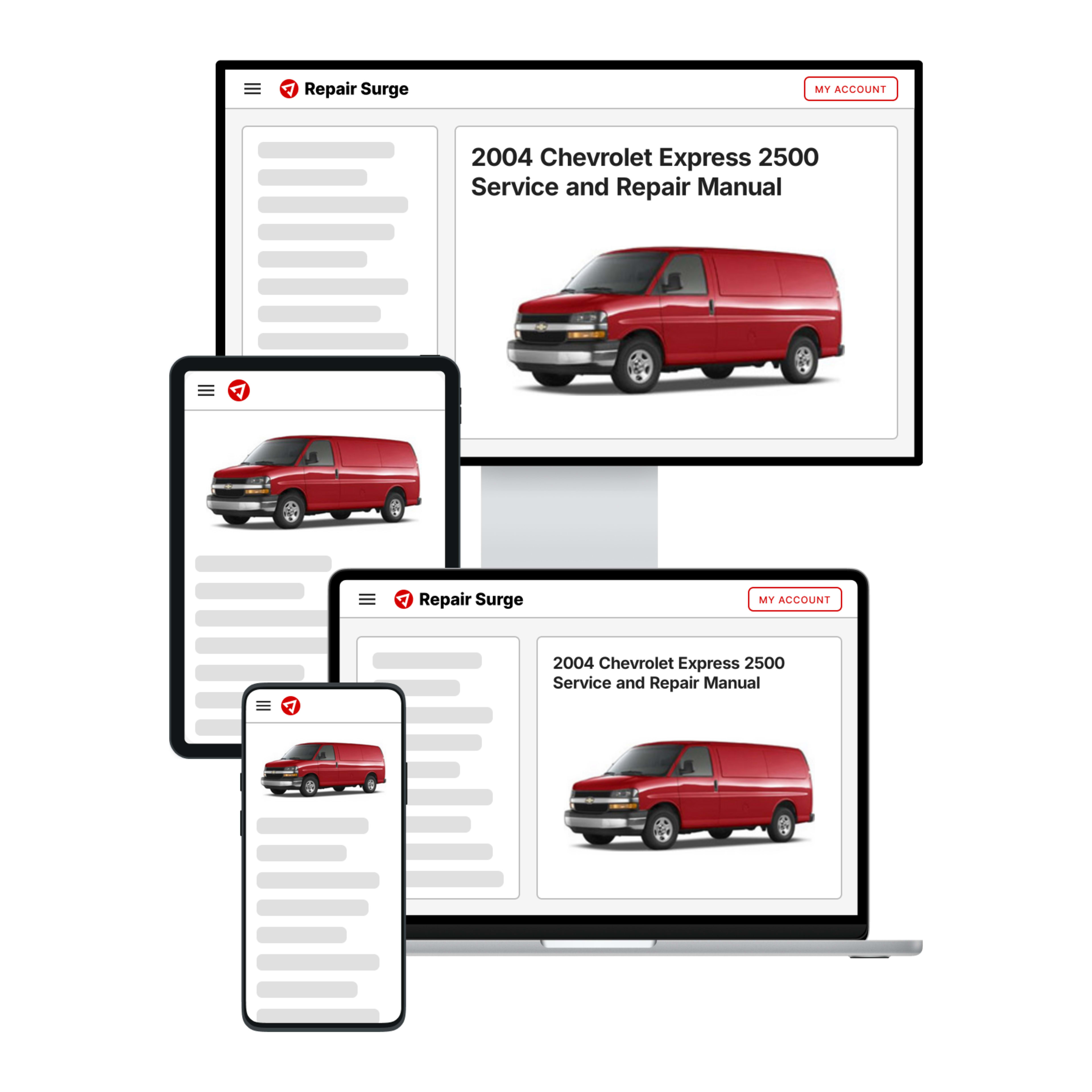 2004 Chevrolet Express 2500 service and repair manual hero image