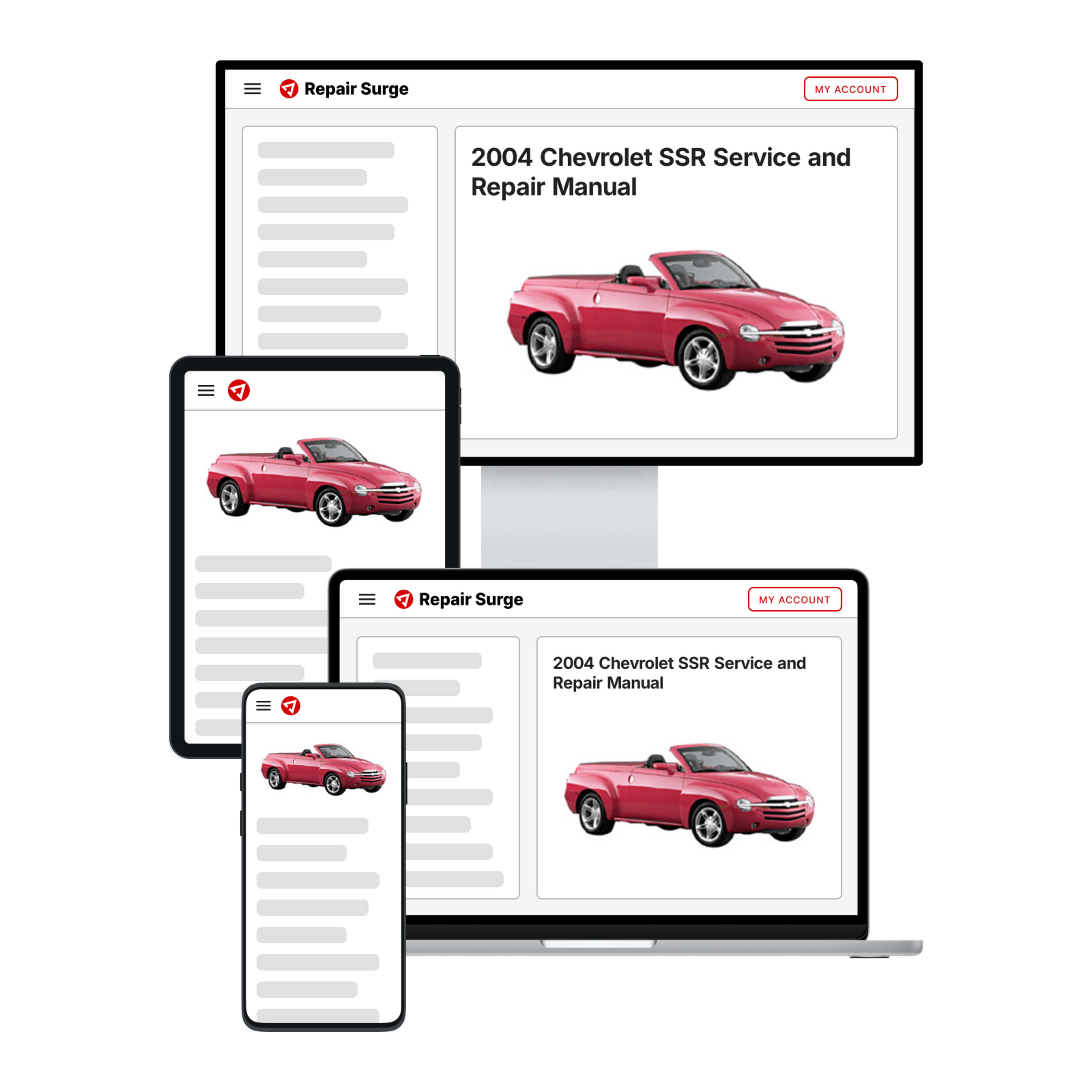 2004 Chevrolet SSR service and repair manual hero image