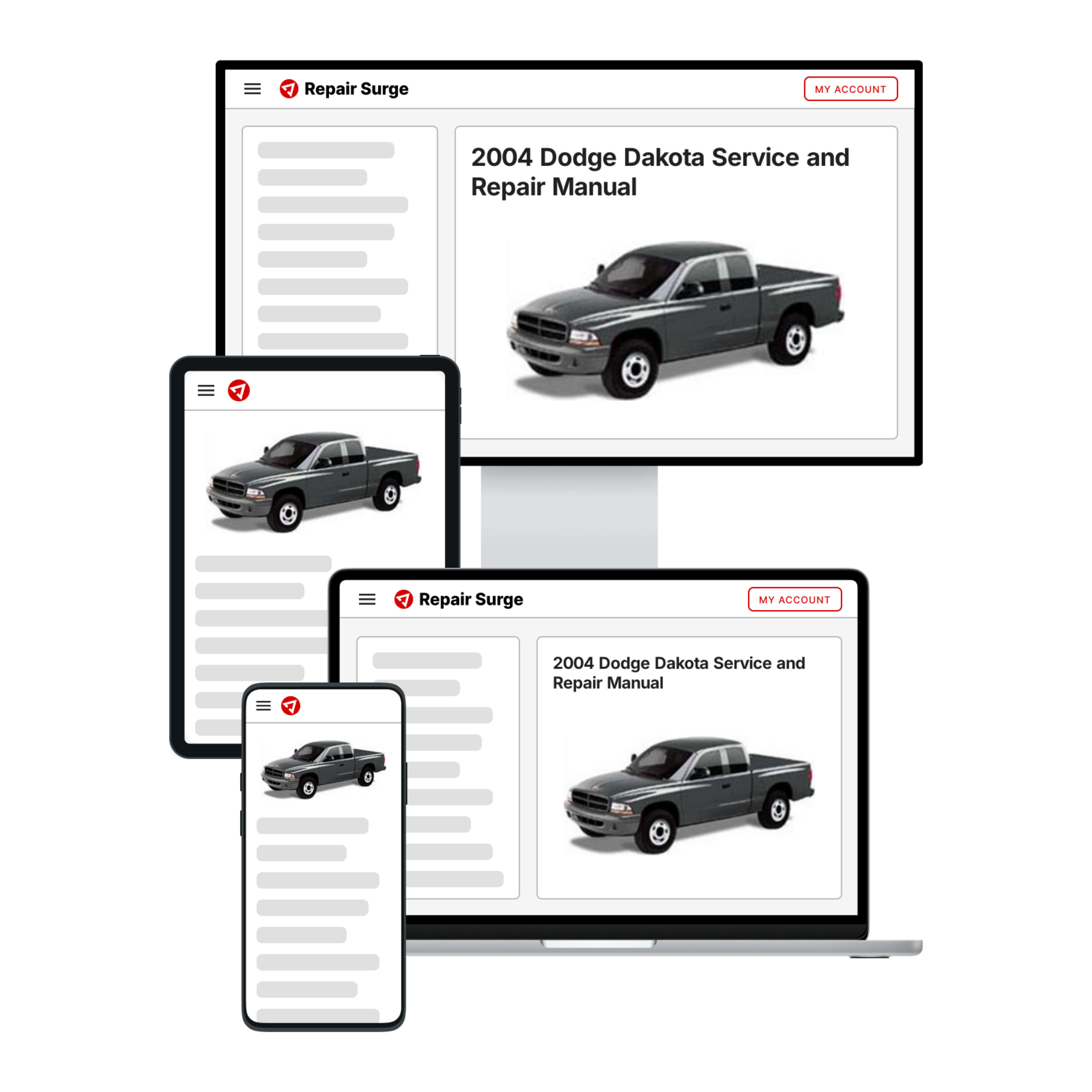 2004 Dodge Dakota service and repair manual hero image