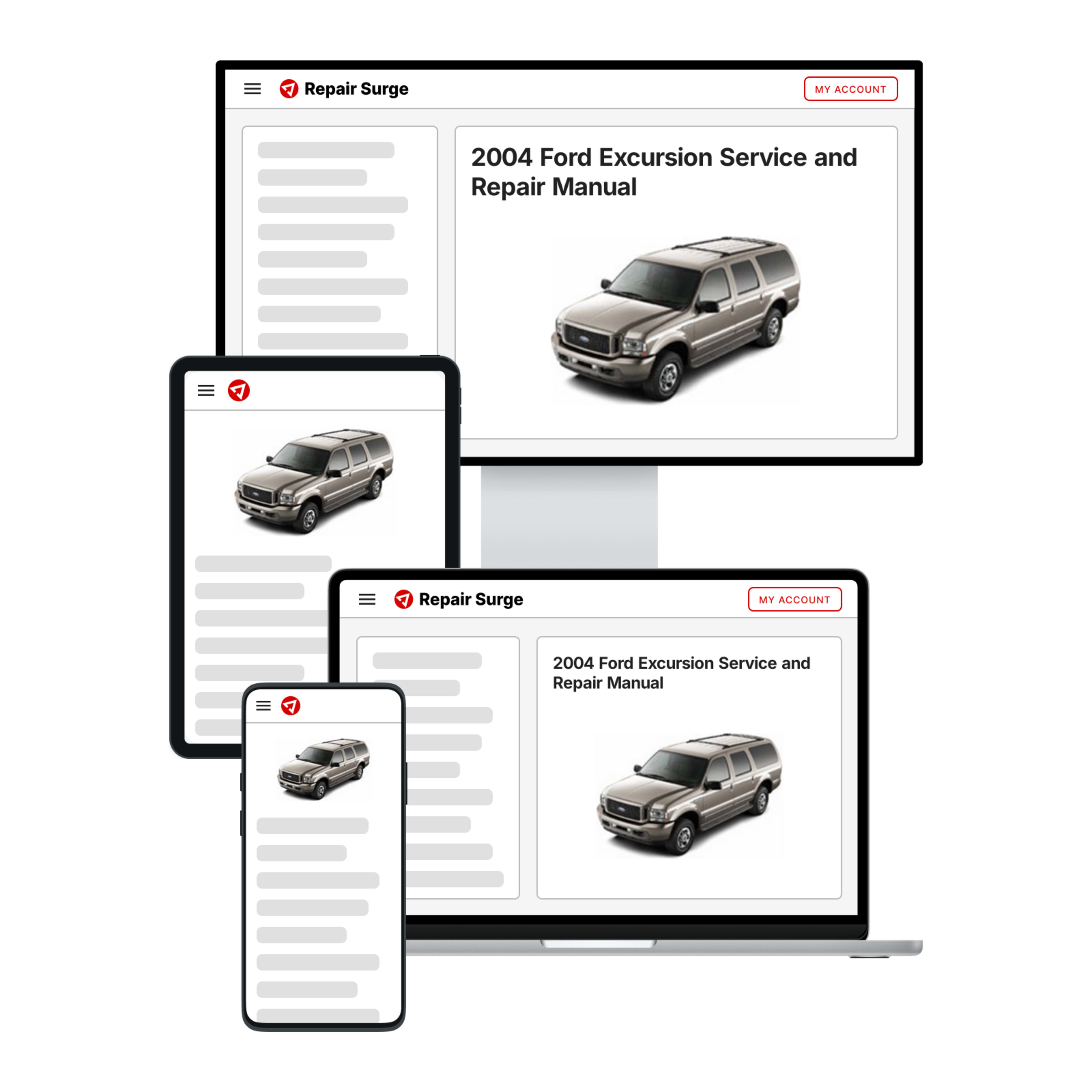 2004 Ford Excursion service and repair manual hero image