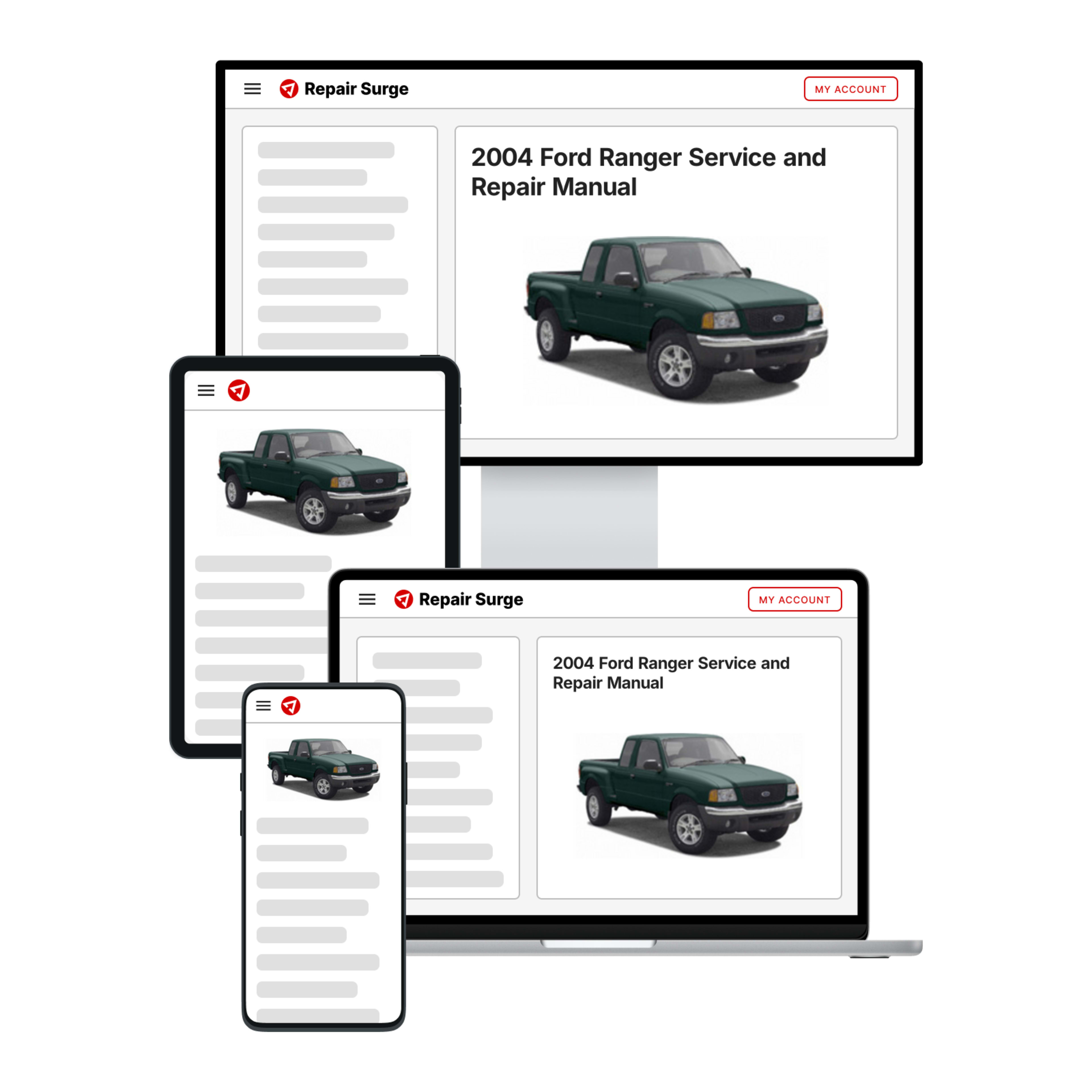 2004 Ford Ranger service and repair manual hero image
