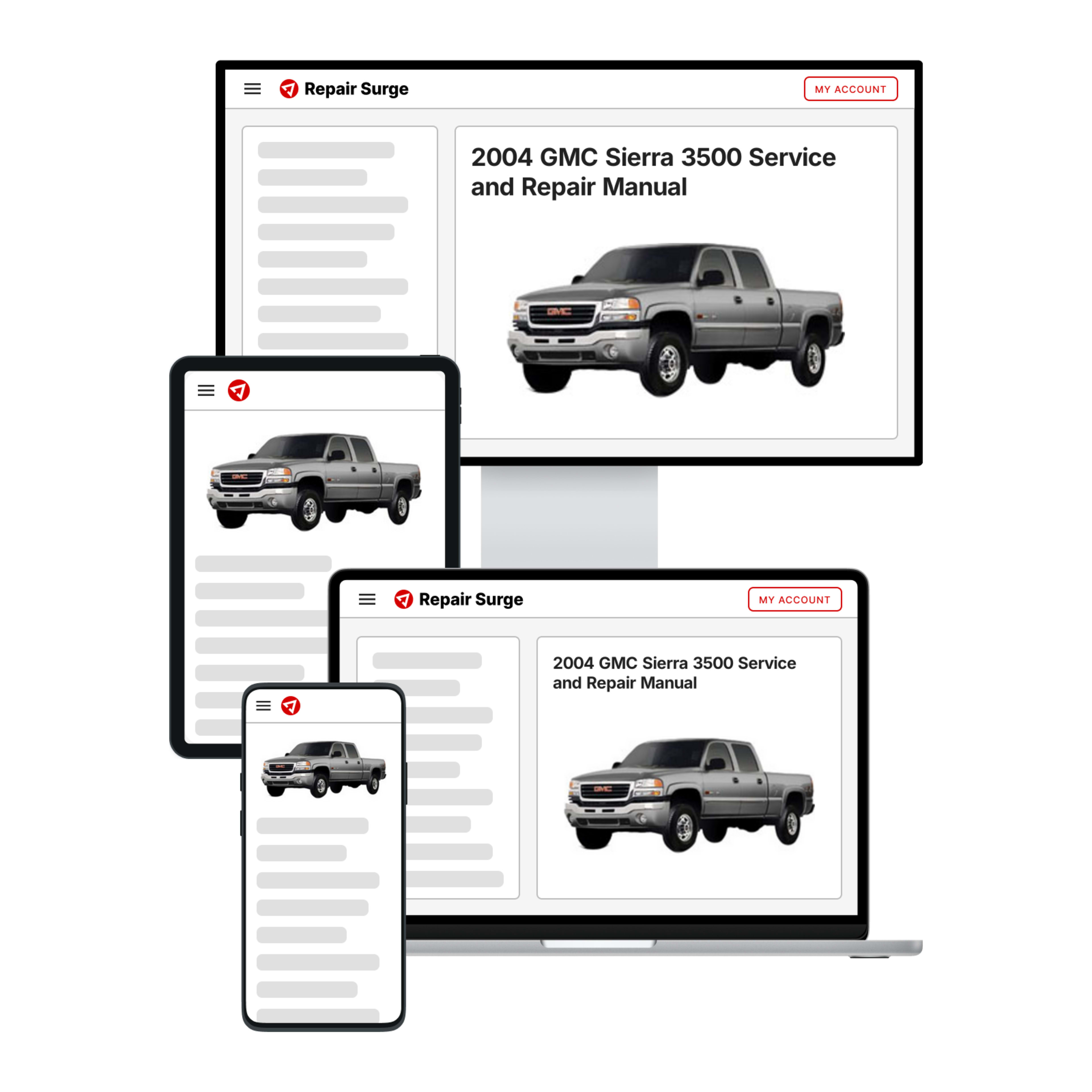 2004 GMC Sierra 3500 service and repair manual hero image