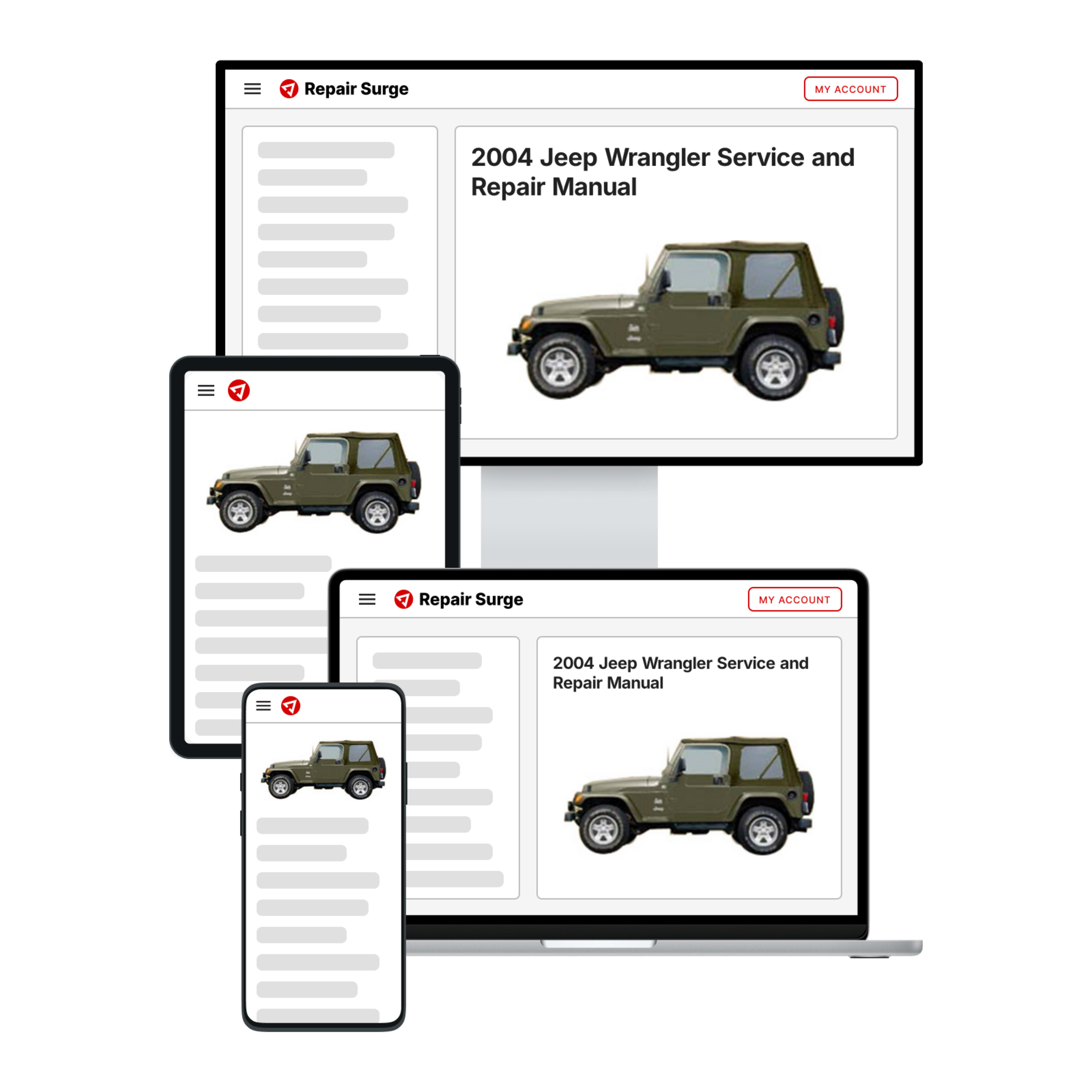 2004 Jeep Wrangler service and repair manual hero image