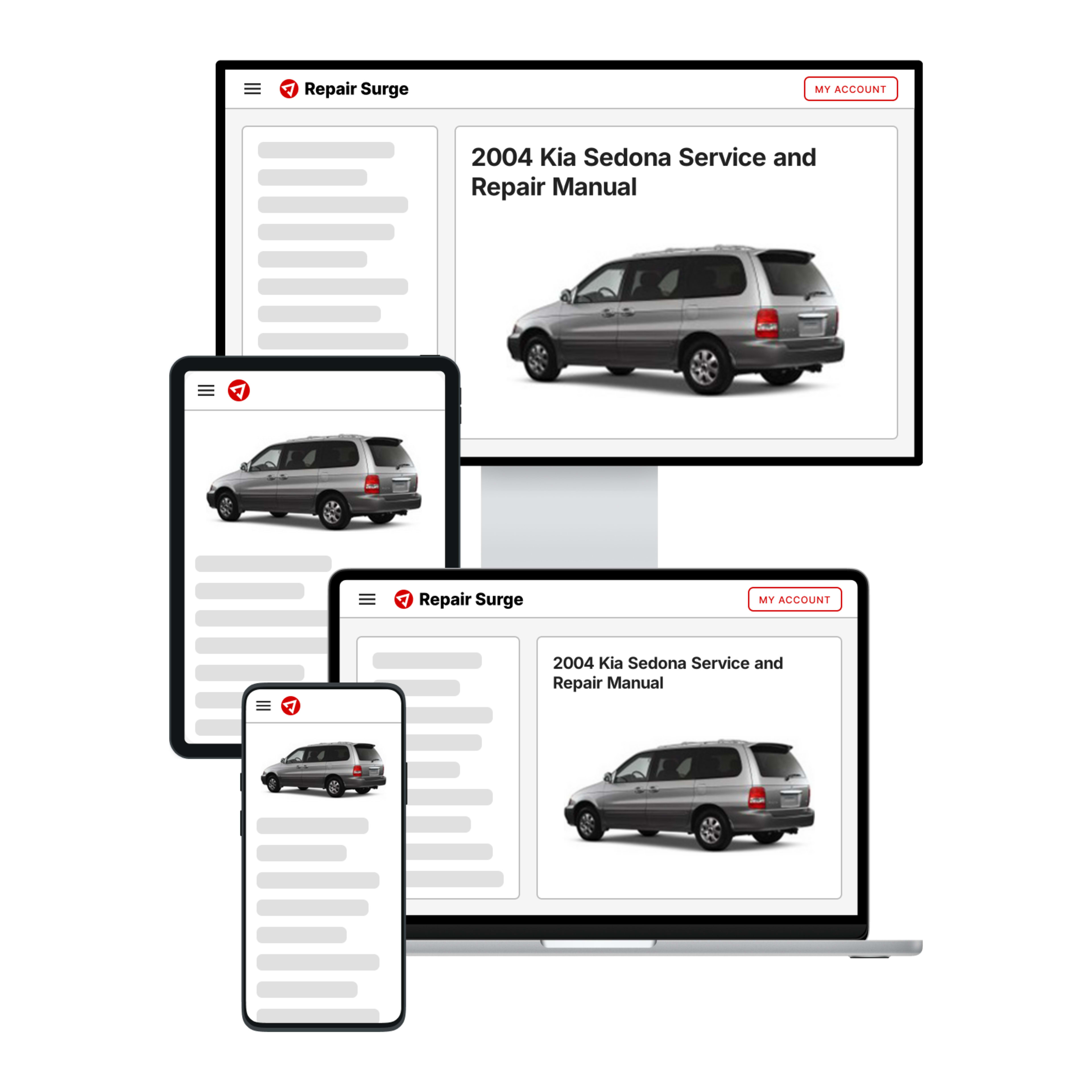 2004 Kia Sedona service and repair manual hero image
