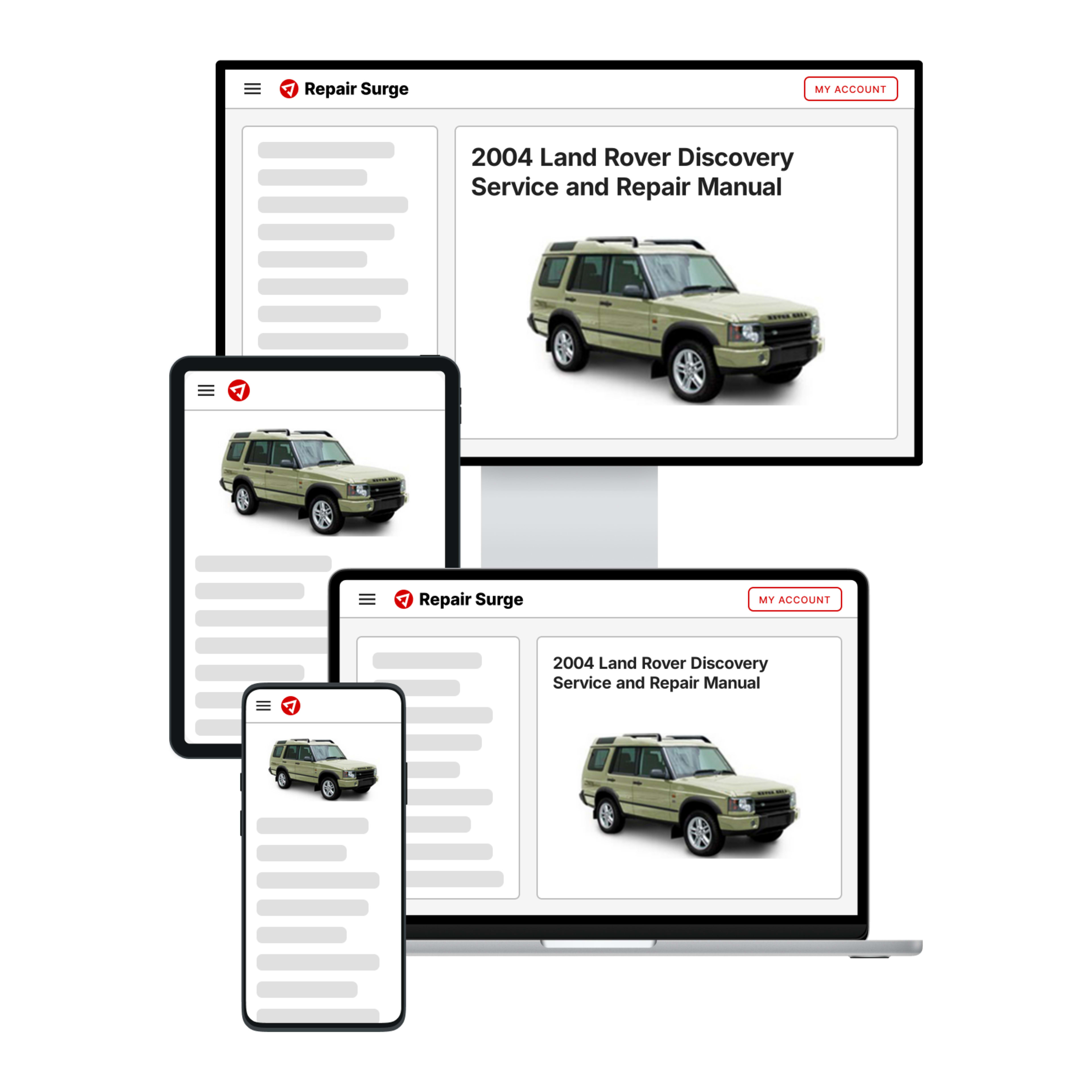 2004 Land Rover Discovery service and repair manual hero image