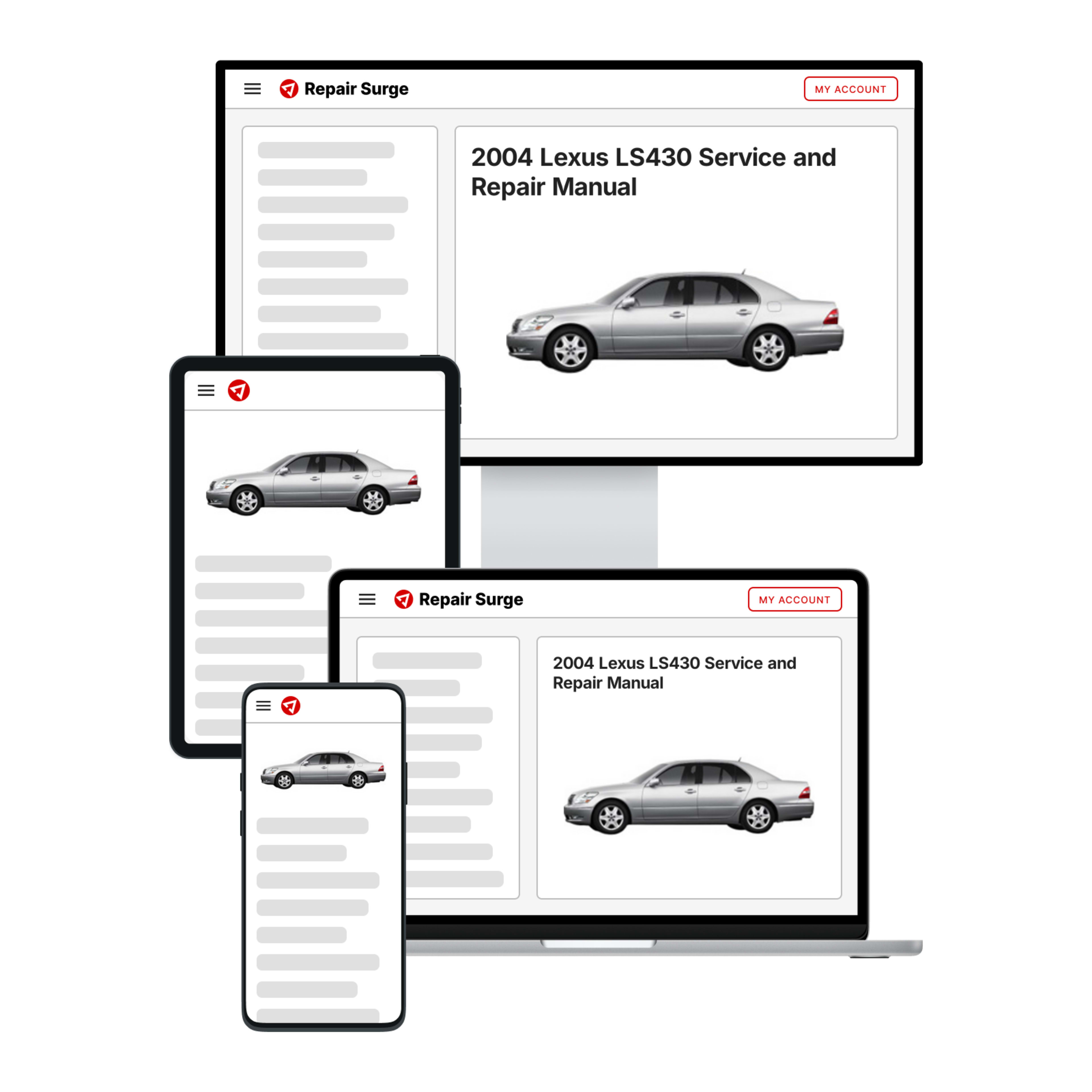 2004 Lexus LS430 service and repair manual hero image