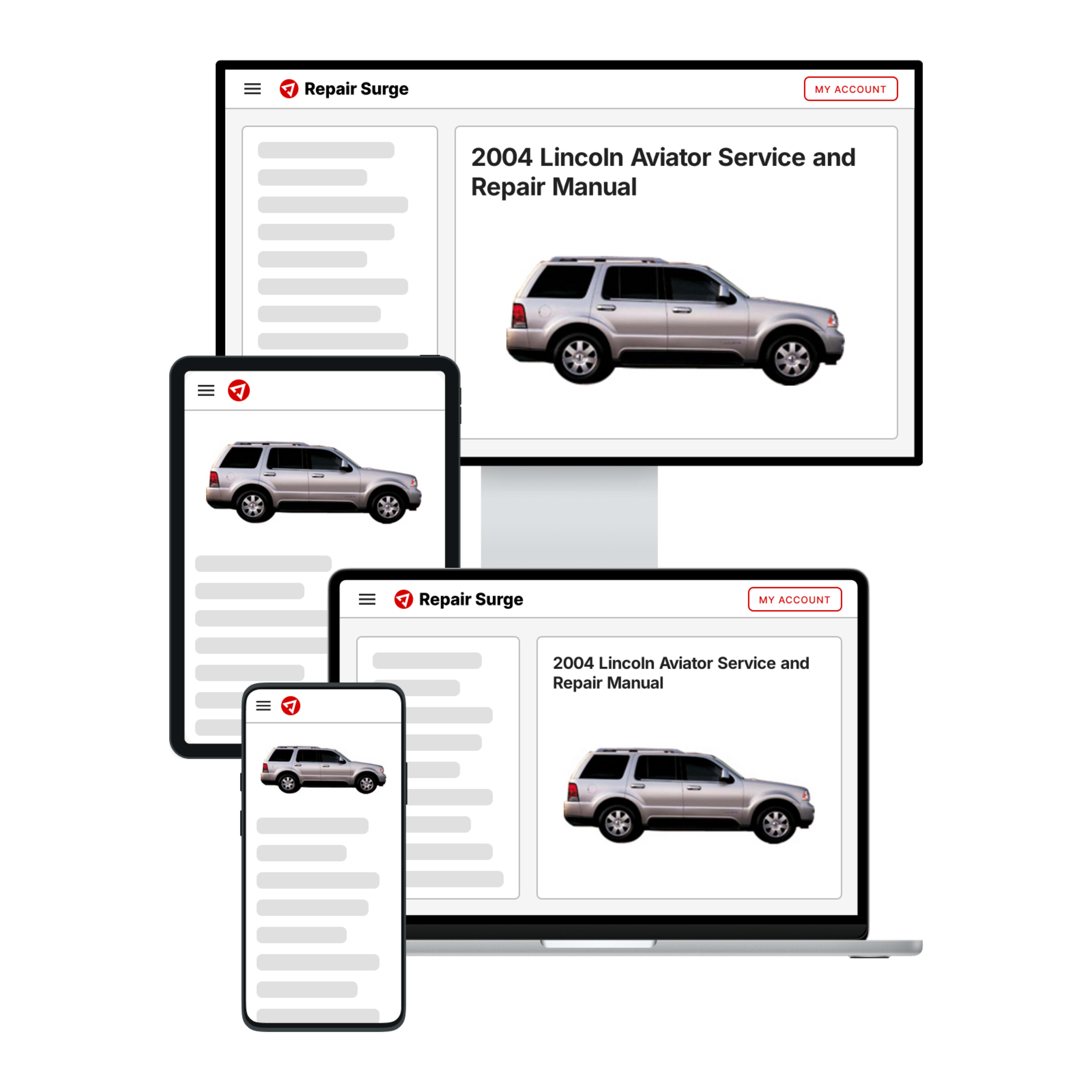 2004 Lincoln Aviator service and repair manual hero image