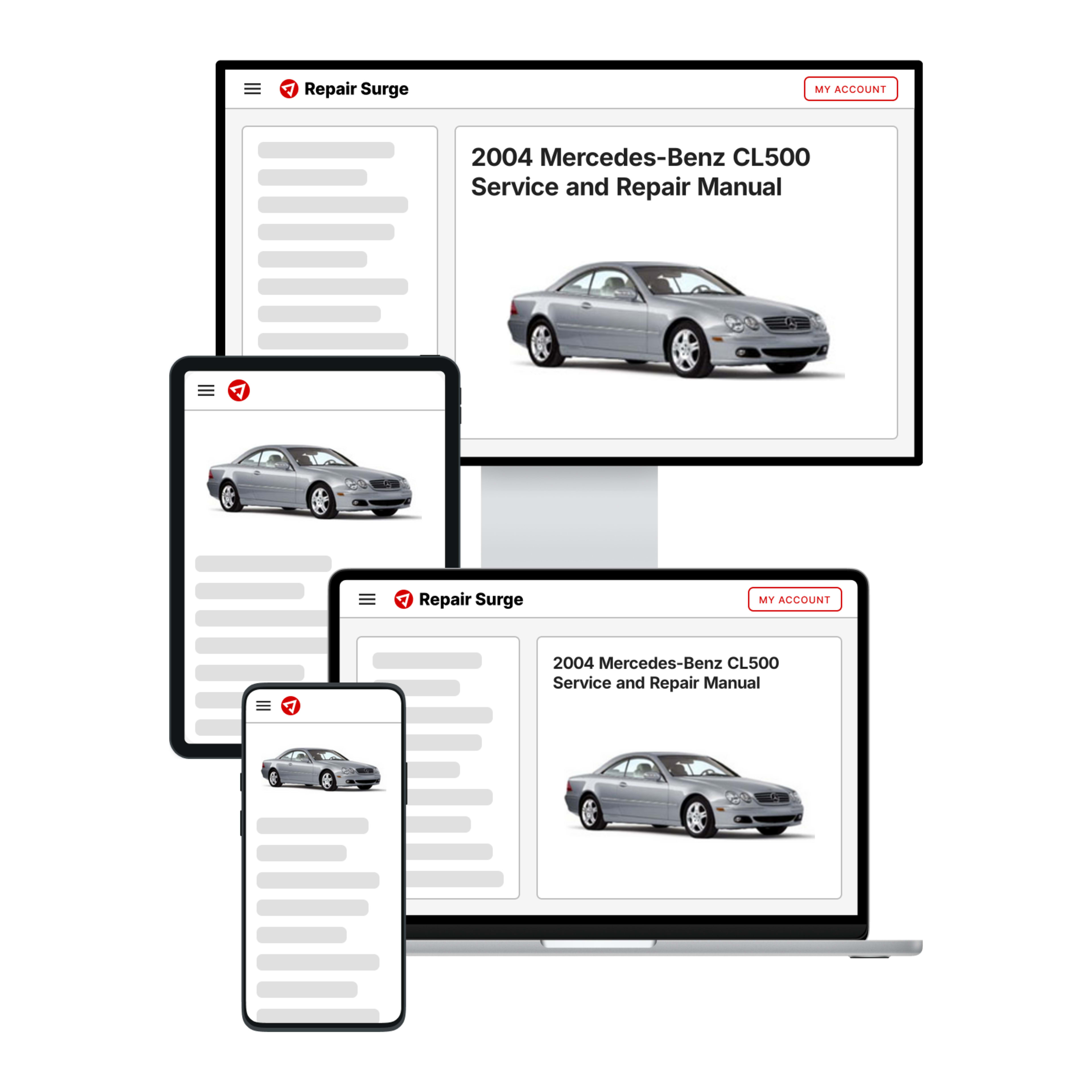 2004 Mercedes-Benz CL500 service and repair manual hero image