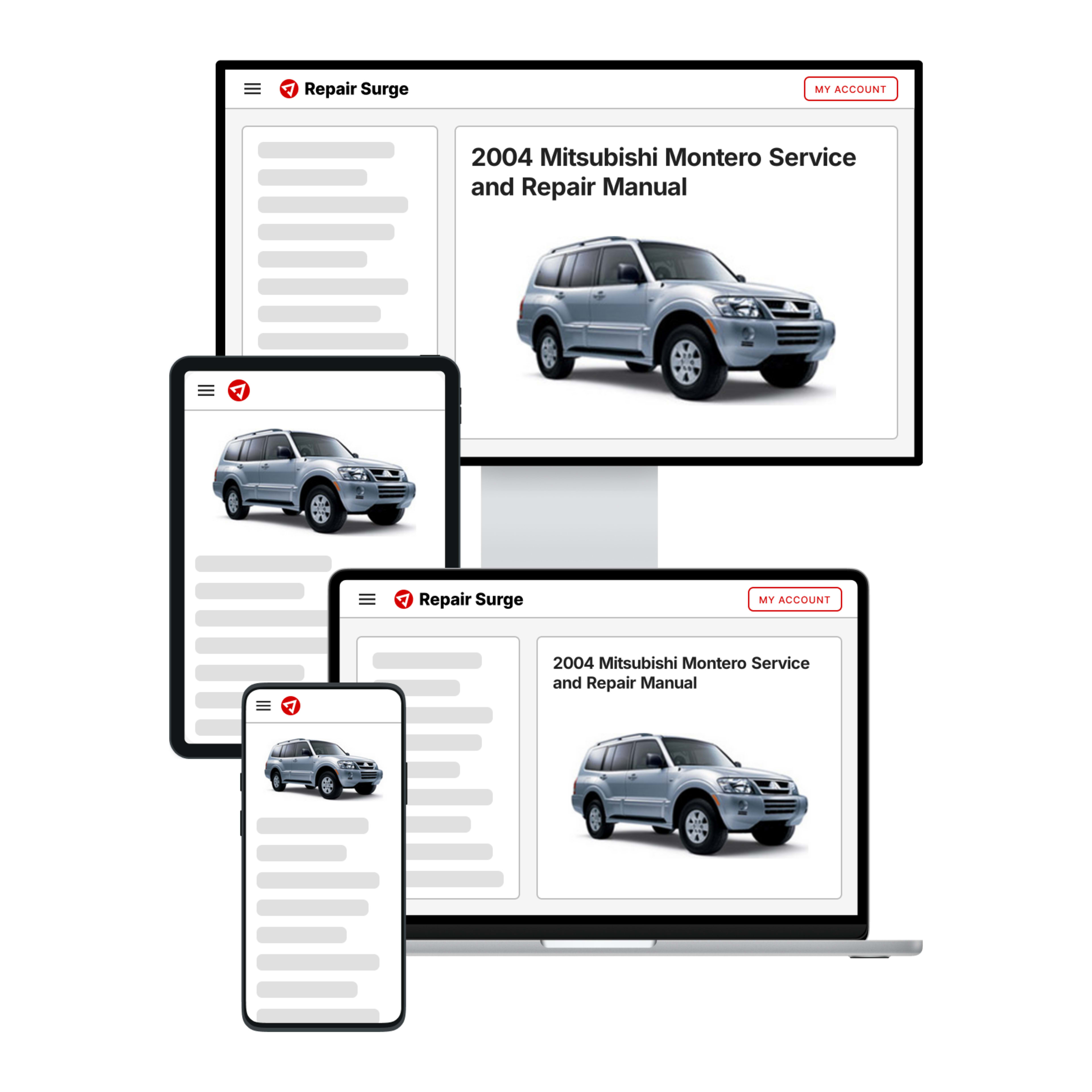 2004 Mitsubishi Montero service and repair manual hero image