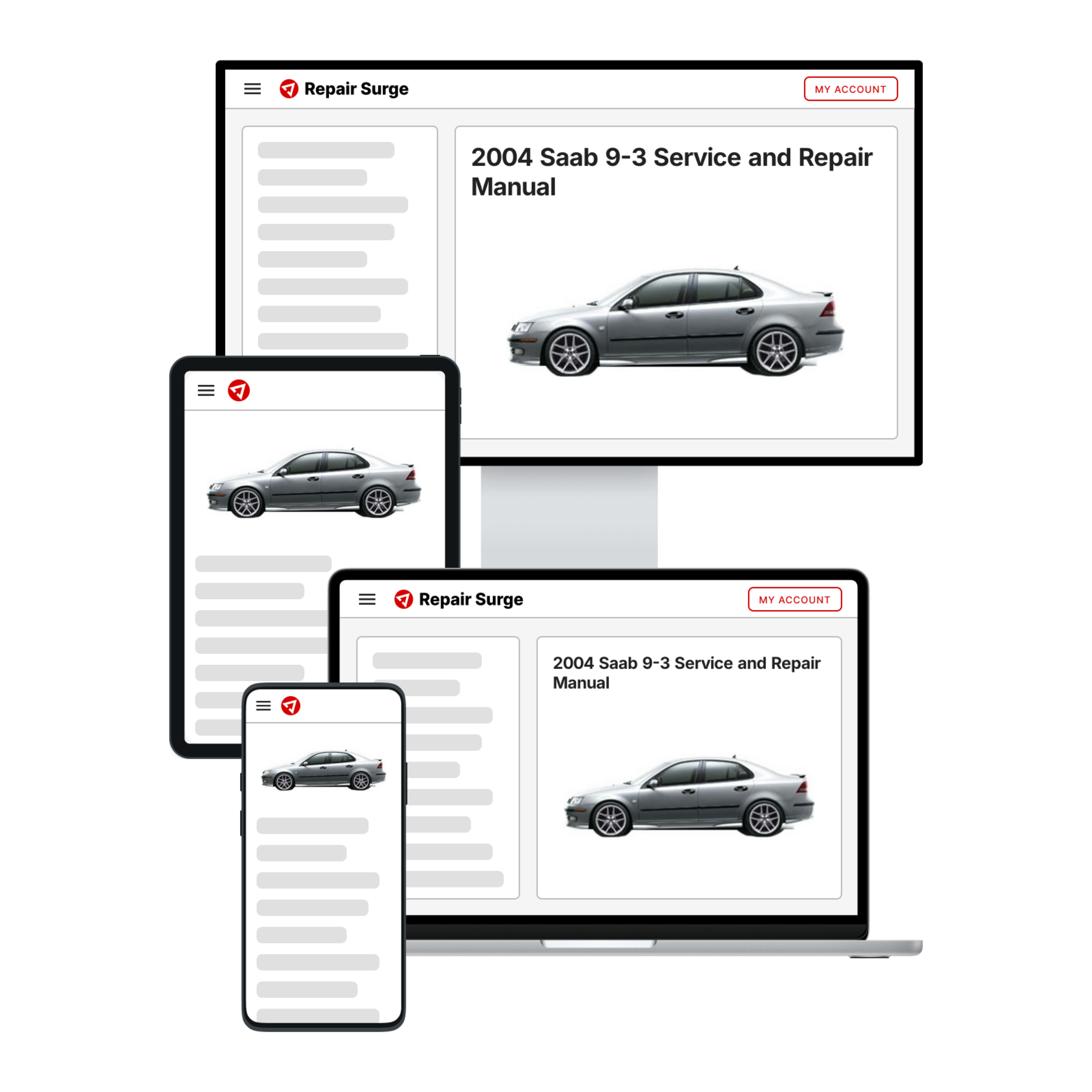 2004 Saab 9-3 service and repair manual hero image