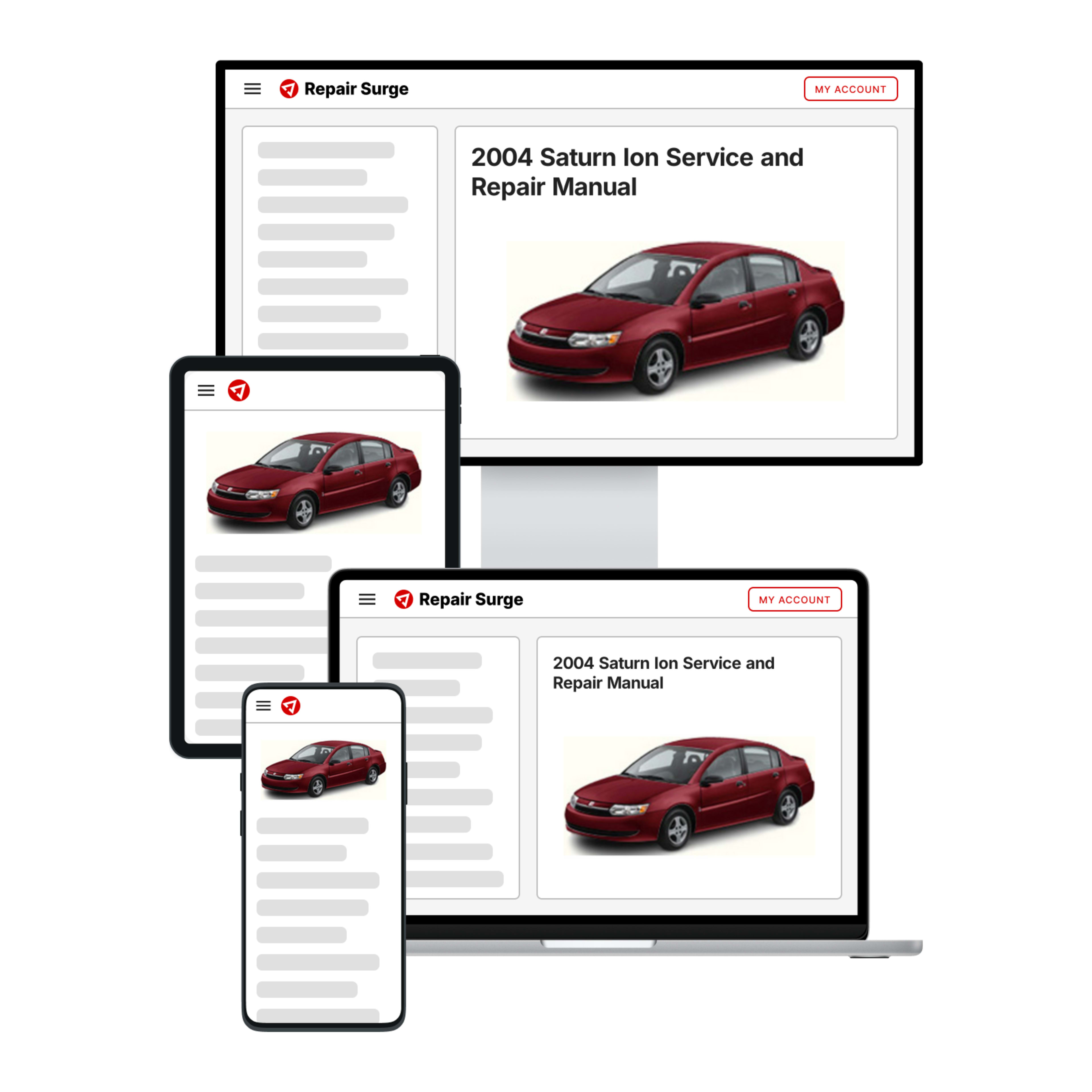 2004 Saturn Ion service and repair manual hero image