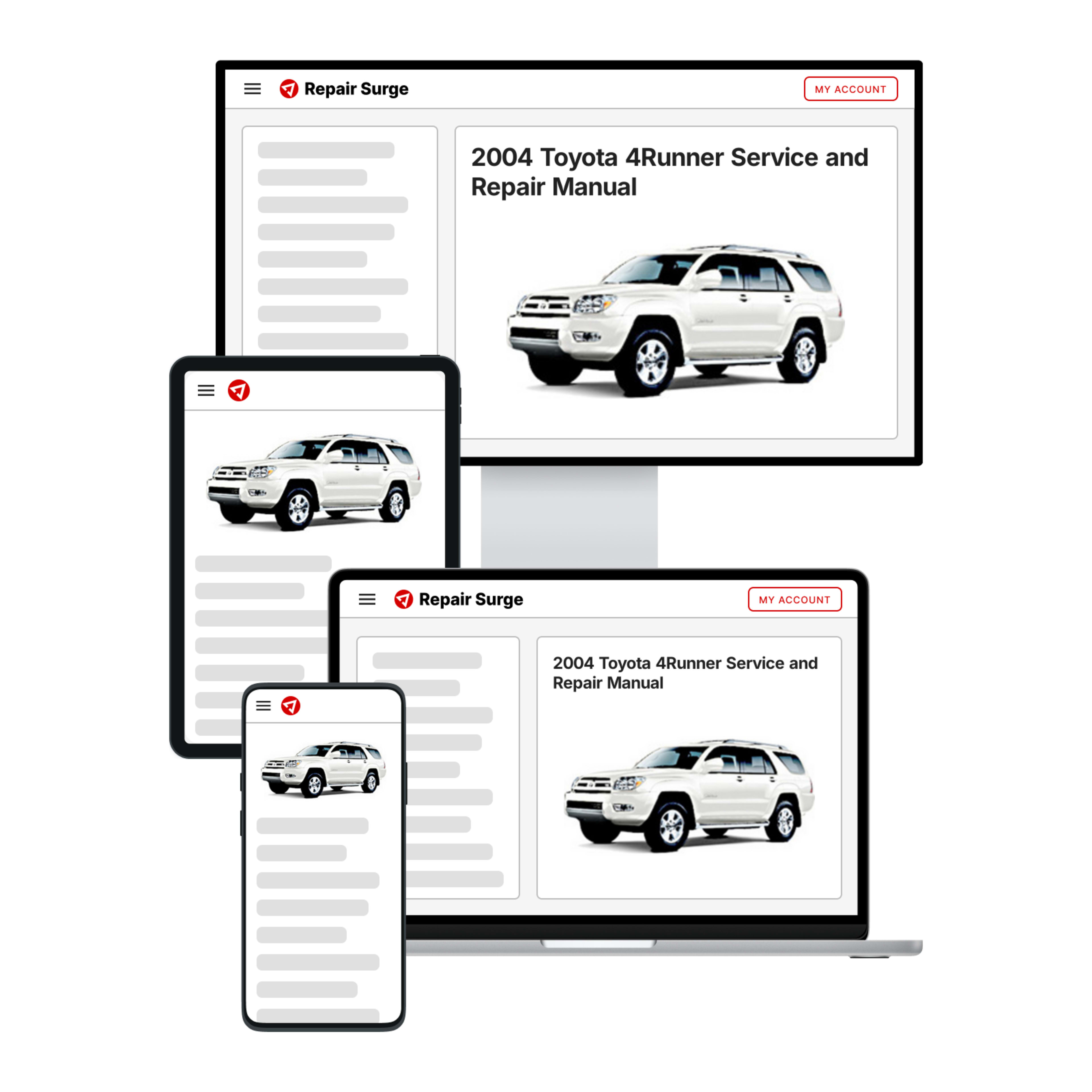 2004 Toyota 4Runner service and repair manual hero image