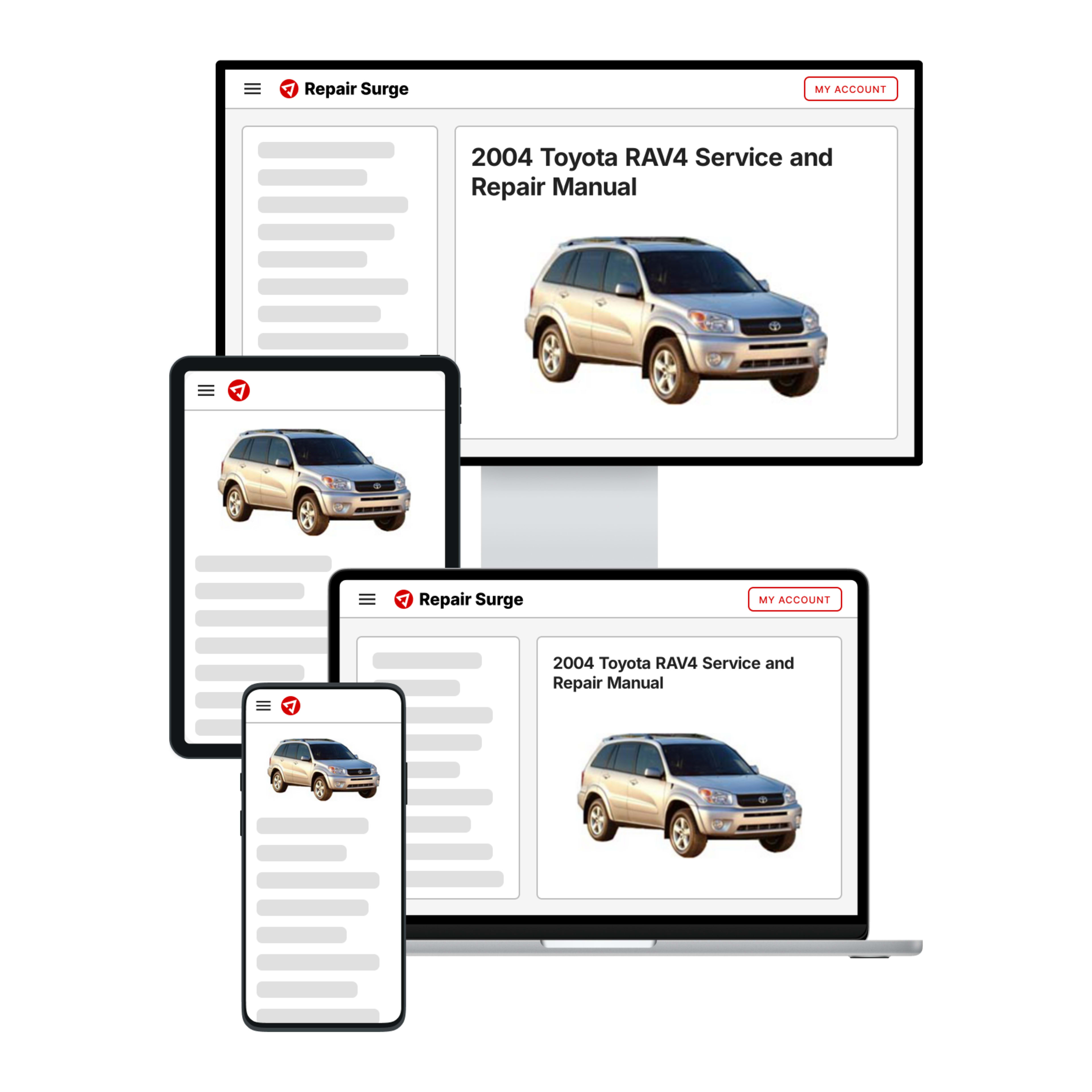2004 Toyota RAV4 service and repair manual hero image
