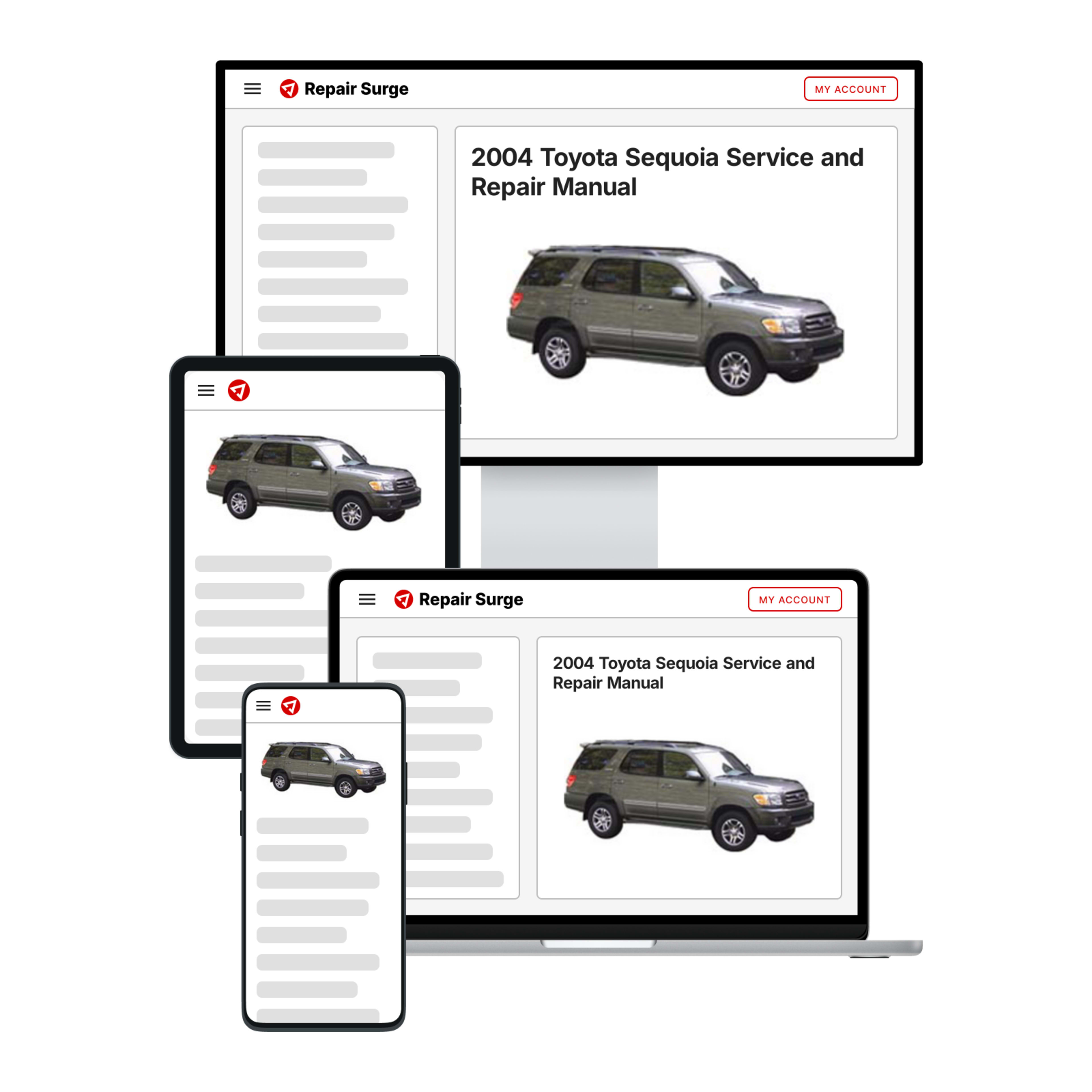 2004 Toyota Sequoia service and repair manual hero image