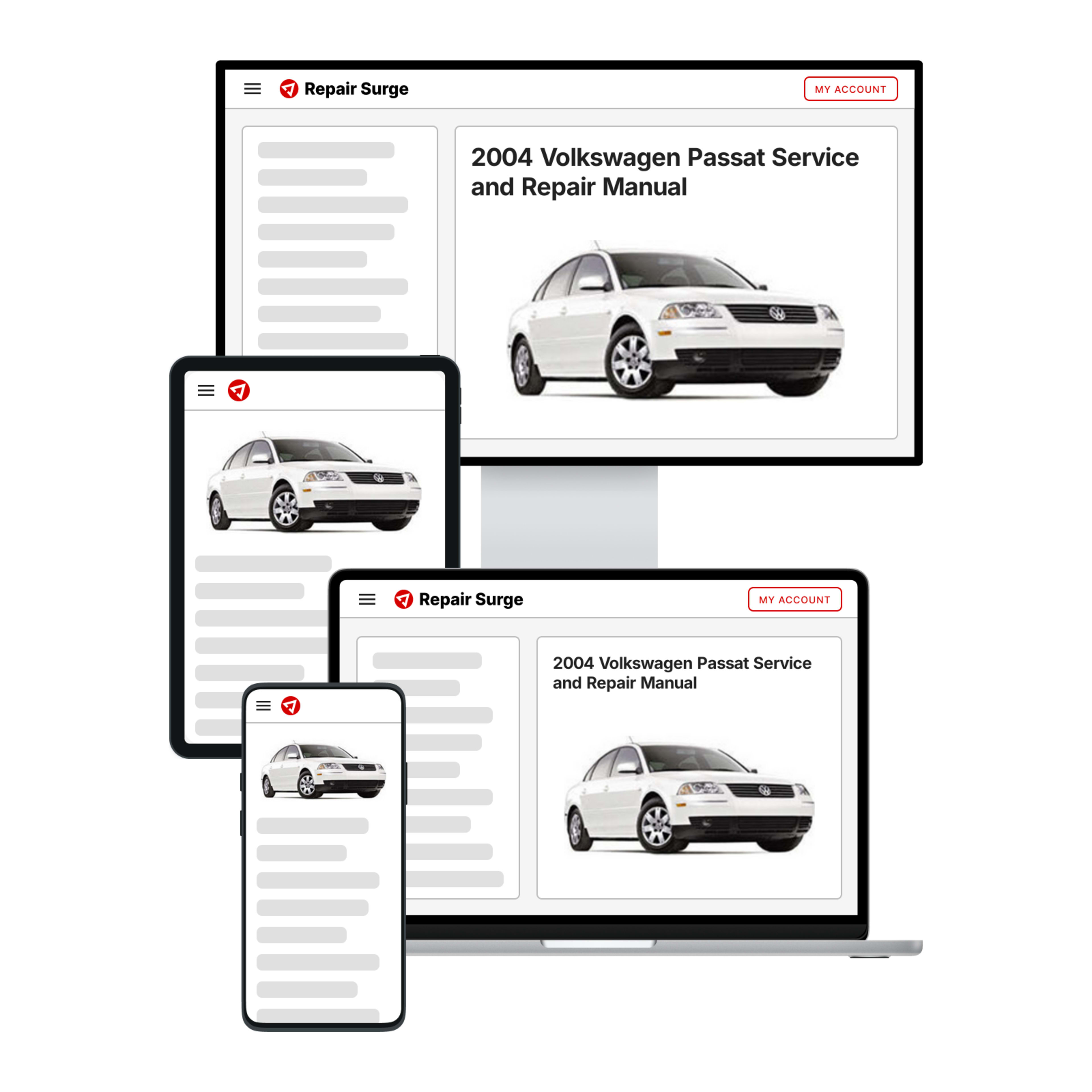 2004 Volkswagen Passat service and repair manual hero image