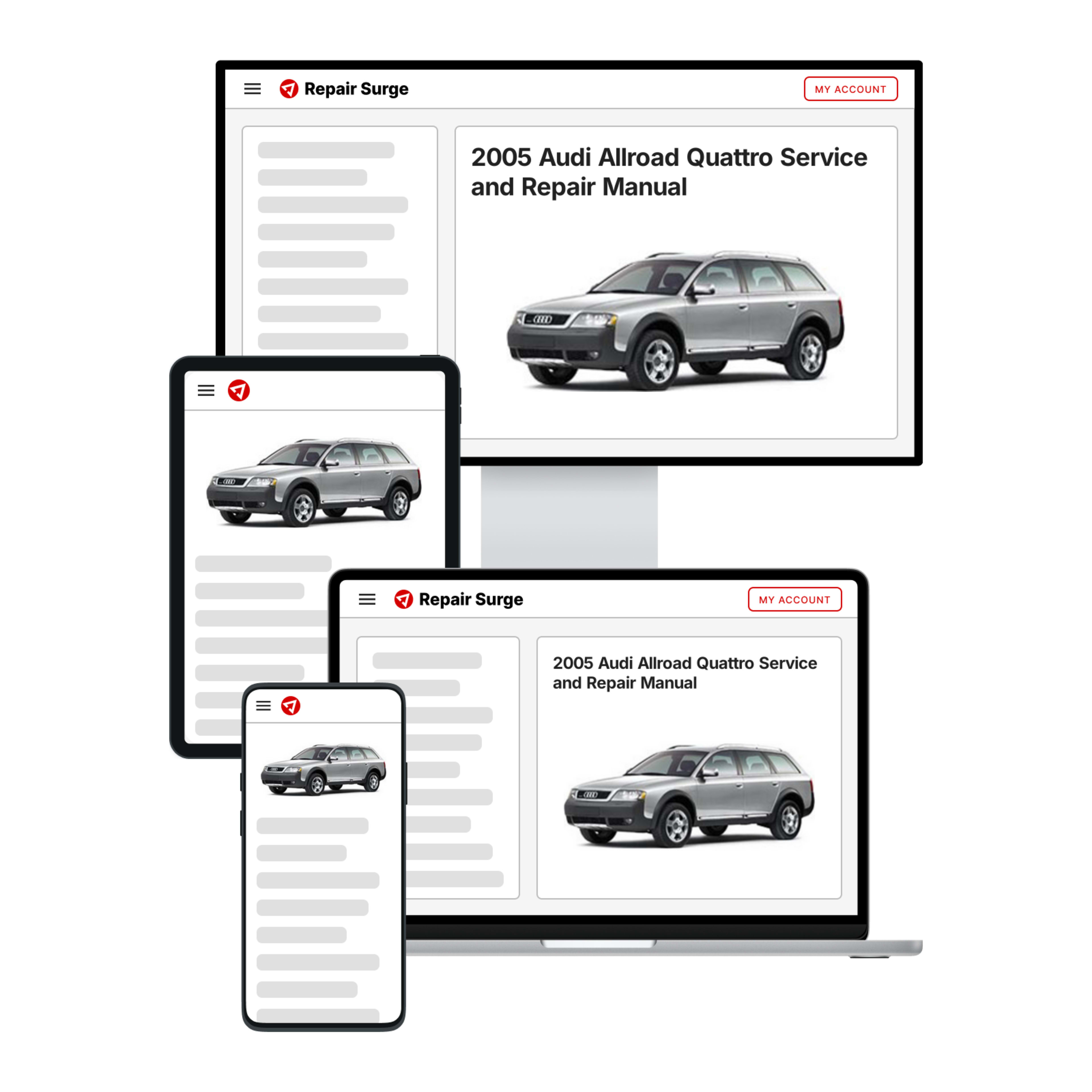 2005 Audi Allroad Quattro service and repair manual hero image