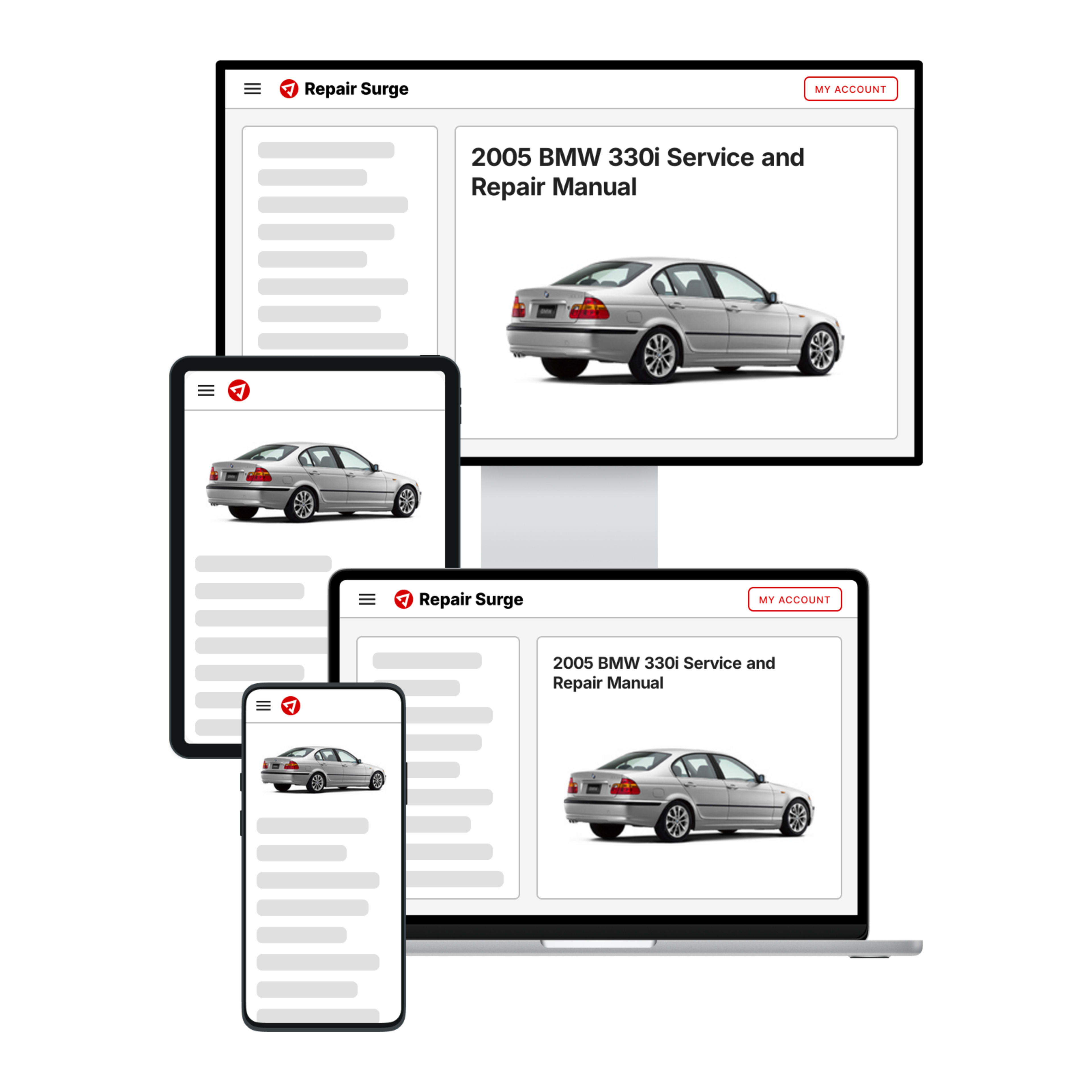2005 BMW 330i service and repair manual hero image