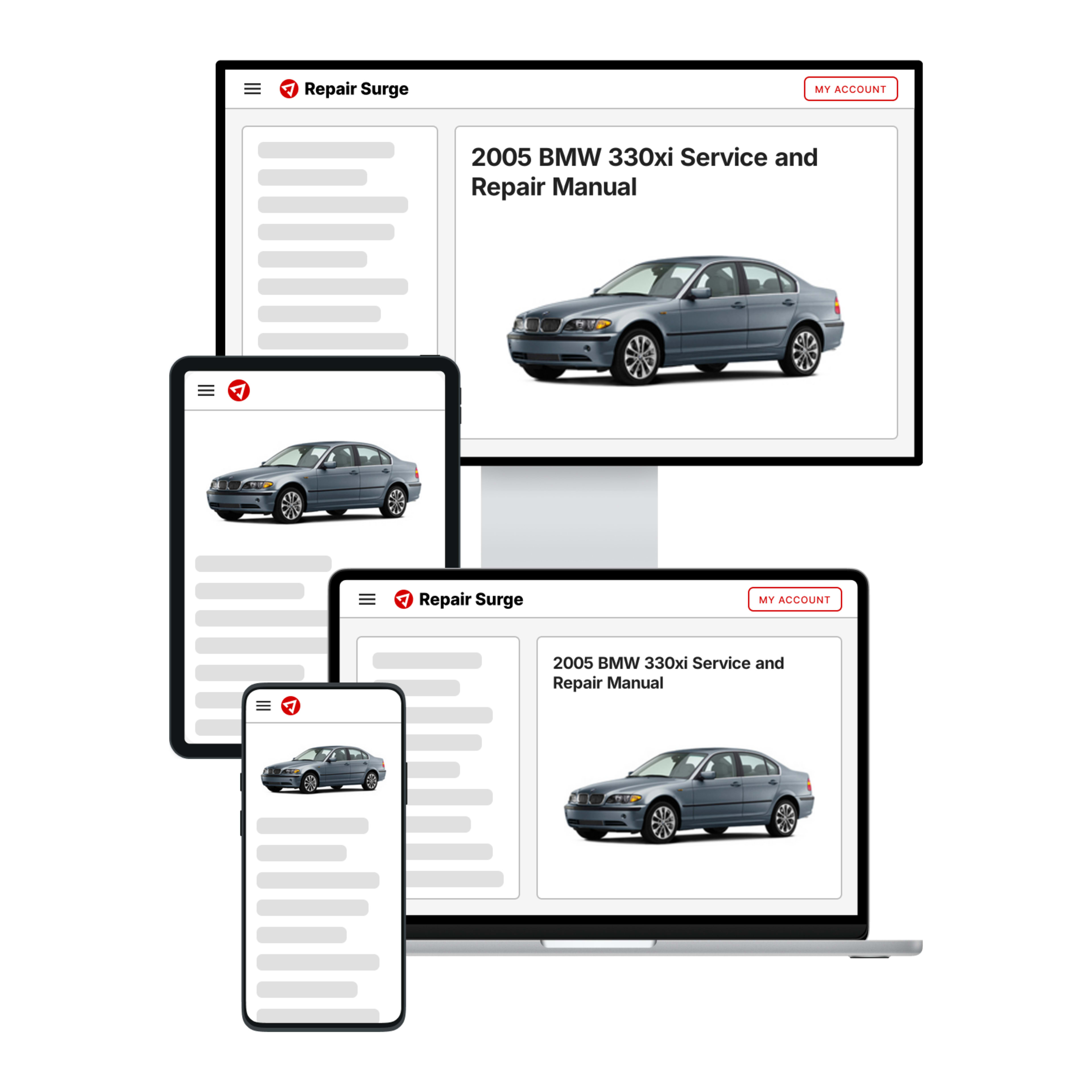 2005 BMW 330xi service and repair manual hero image